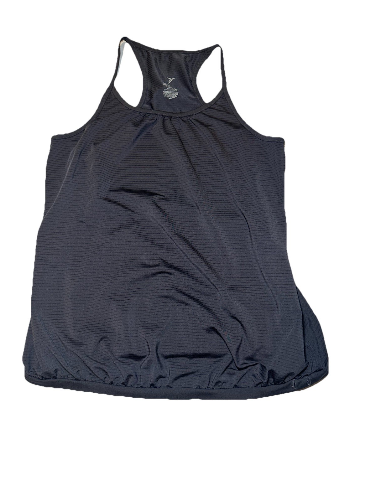 Active by Old Navy Women’s Small Charcoal Gray Racerback Bubble Hem Tank Top