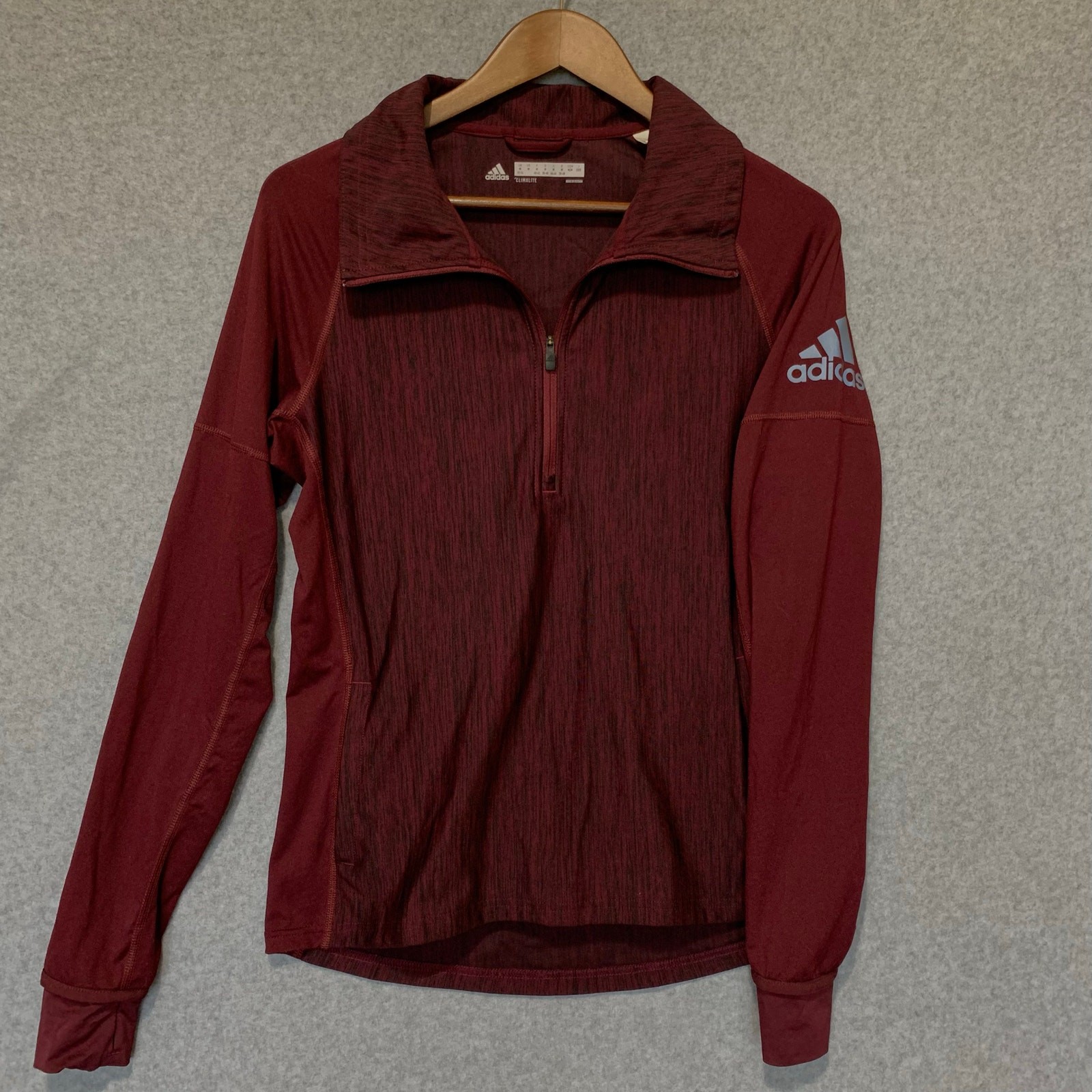 Adidas Climalite 1/4 Zip Long Sleeve Women’s Athletic Top Sz M Athleisure
