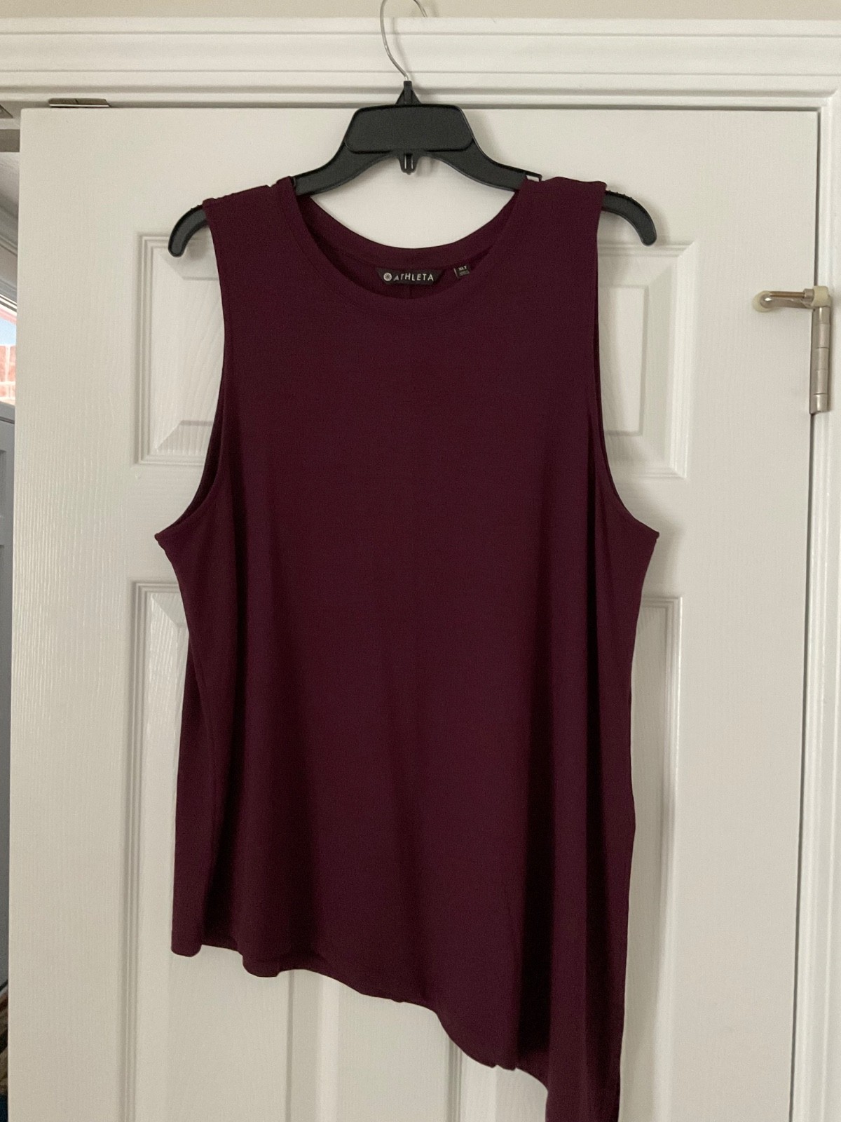 Athleta Cloudlight Asymmetrical/Side Tie Tank Burgundy XL Tall New w Tags
