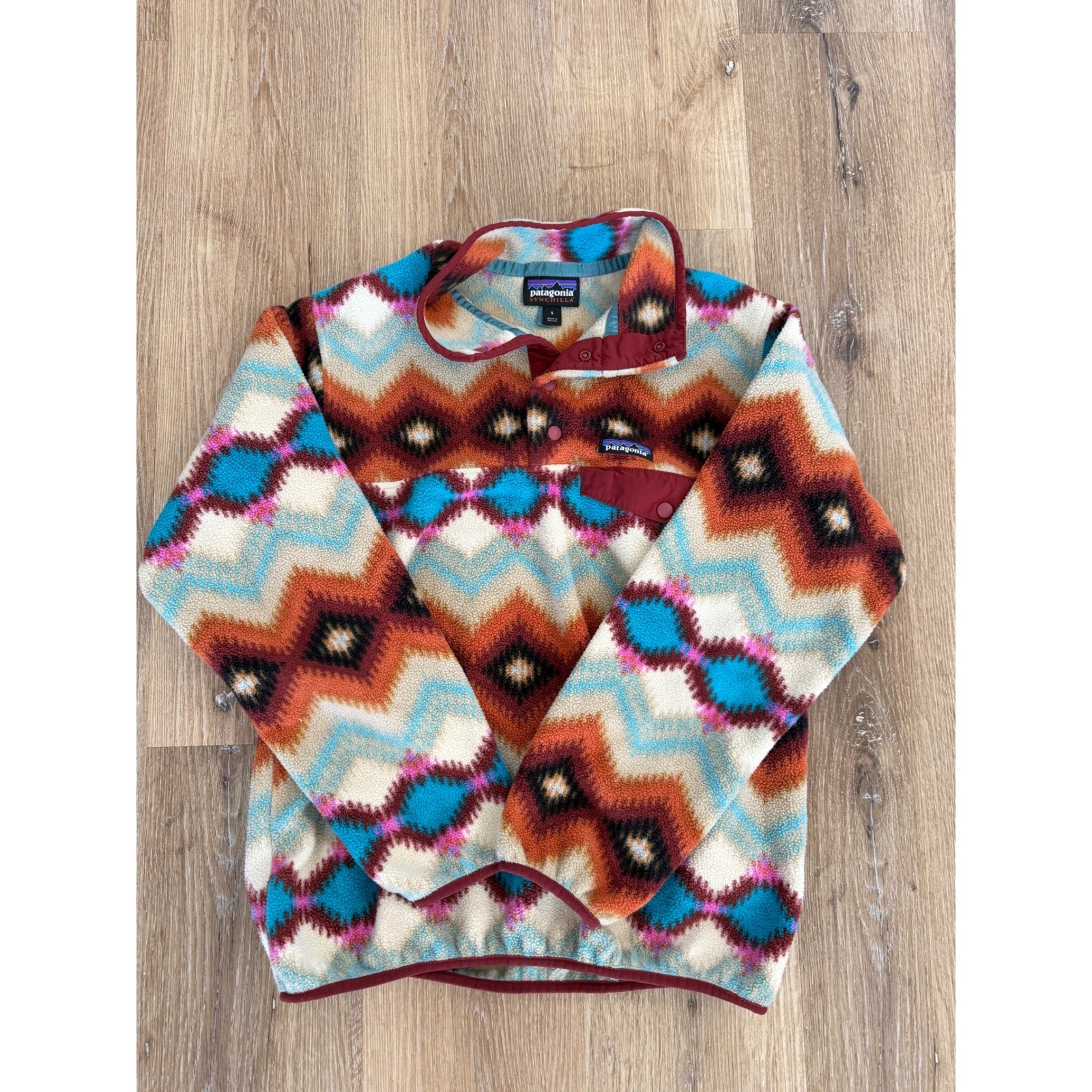 Patagonia Synchilla Snap-T Fleece Pullover Southwestern Timber Twist Aztec Small