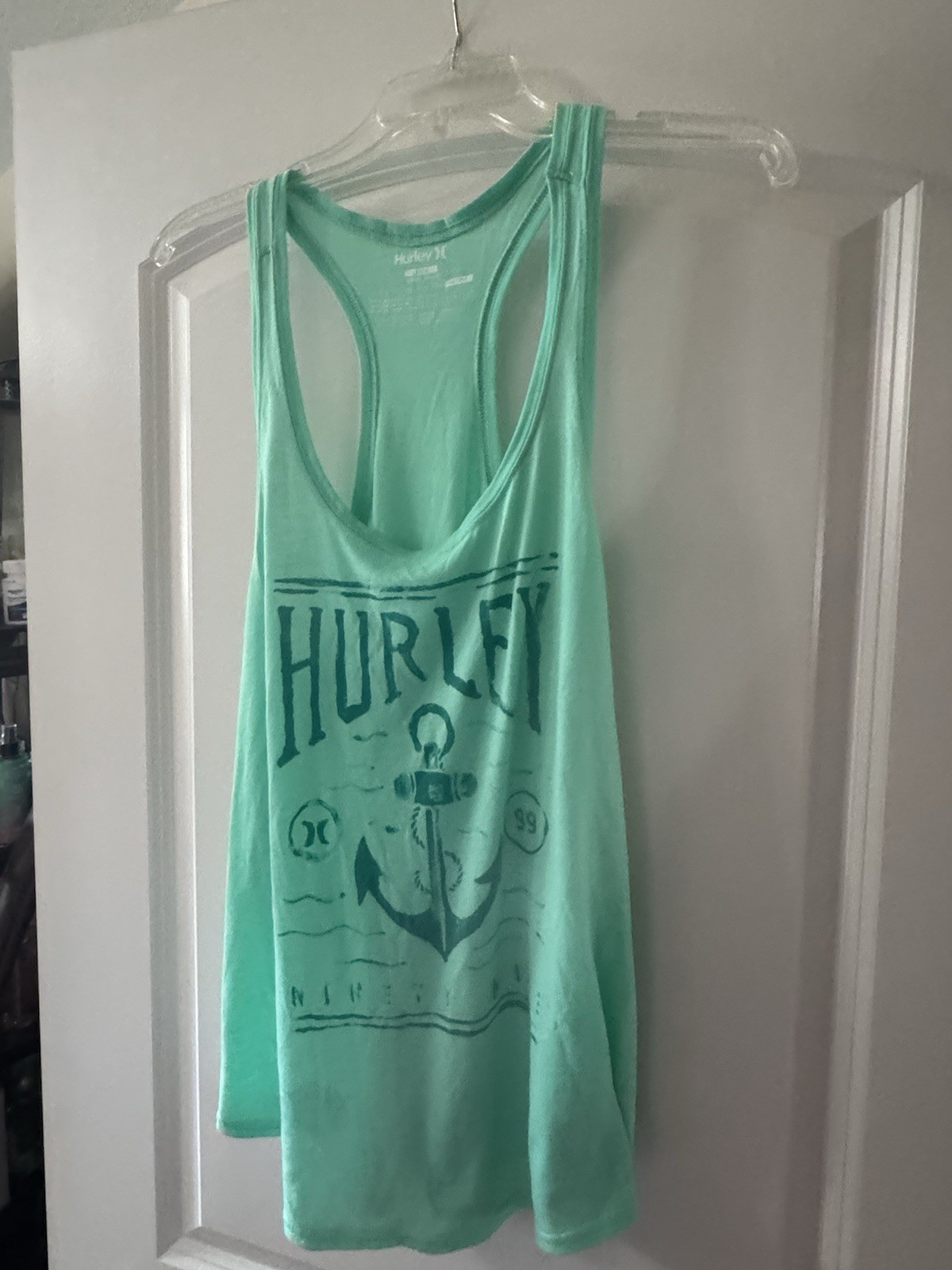 Hurley Racerback Tank Top with Nike Dri-Fit Material Mint/Aqua Green