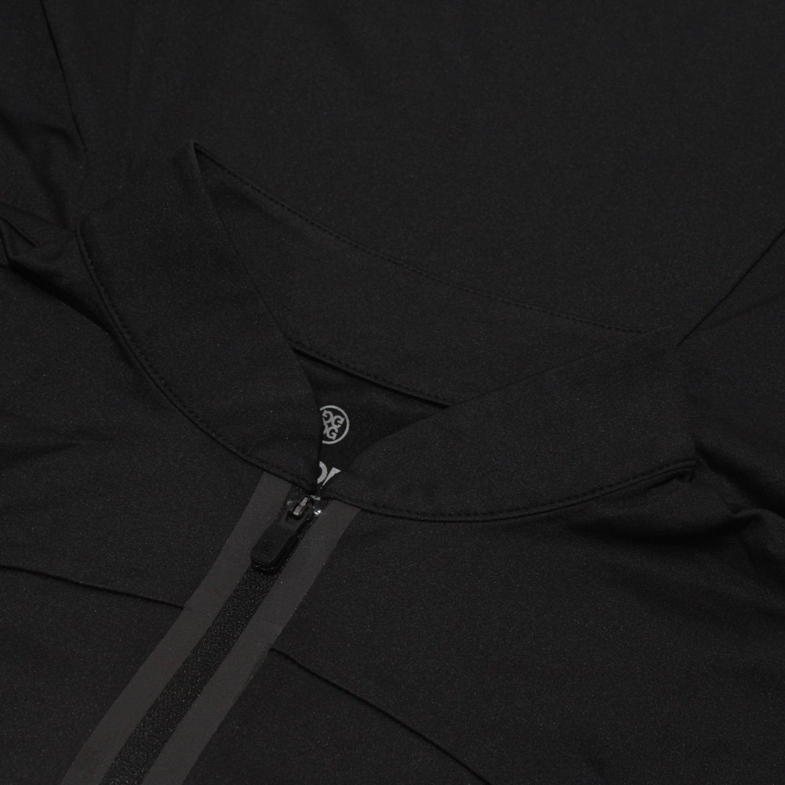 G/Fore NWT Interlock 1/4 Zip Pullover Size S in Onyx Black Polyamide Blend