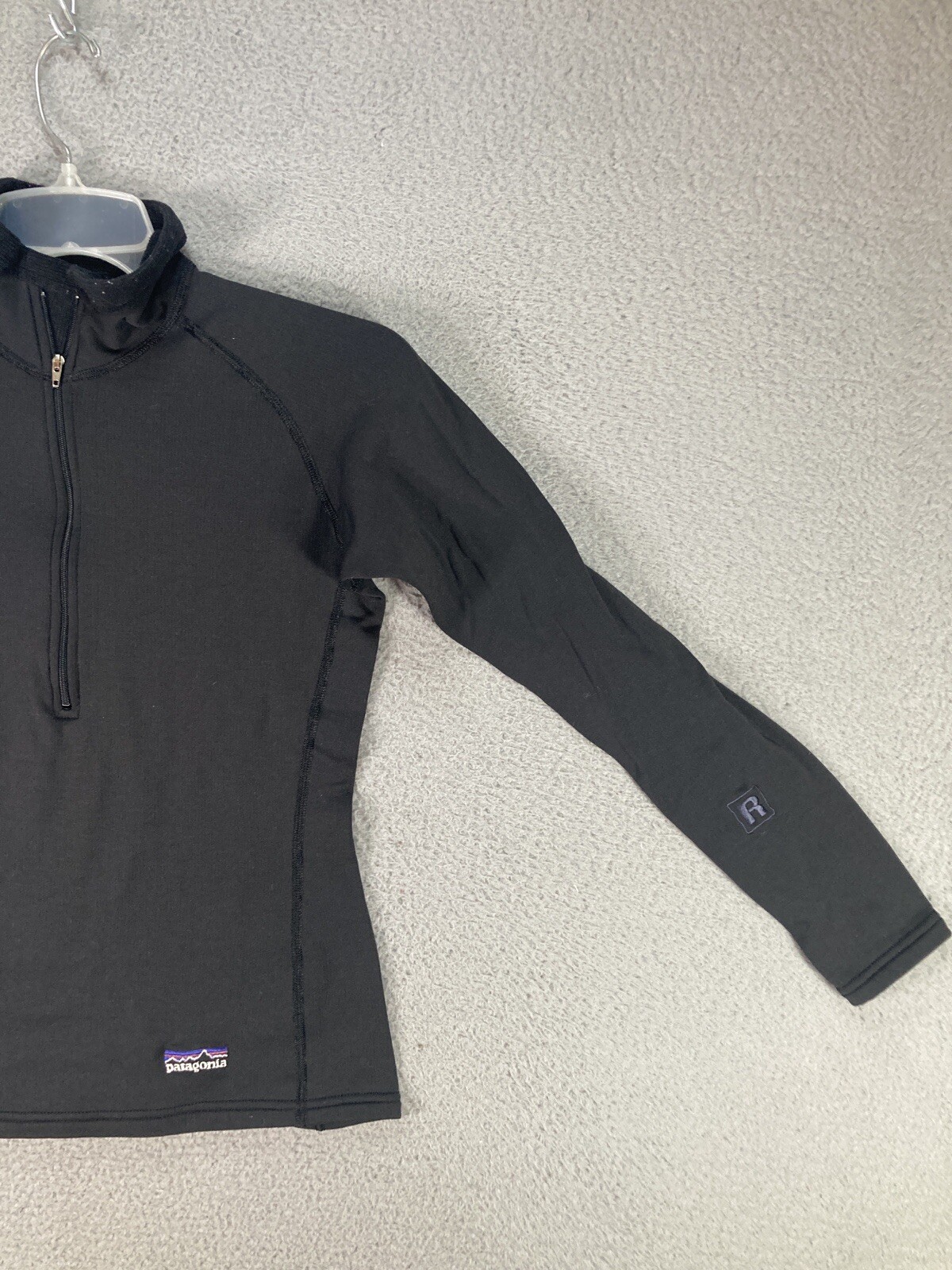 Patagonia Sweater Womens Small Black R Fleece Long Sleeve 1/4 Zip Pullover