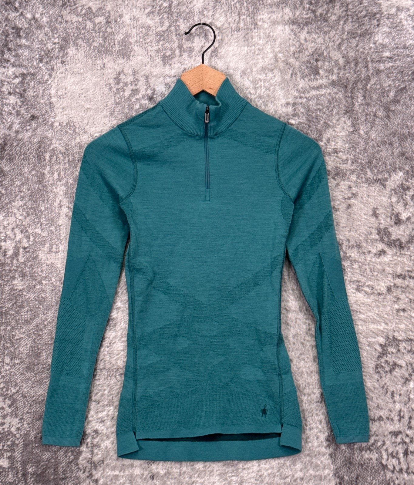 Smartwool 1/4 Zip Base Layer Top XS Womens Intraknit Thermal Merino Wool Blend