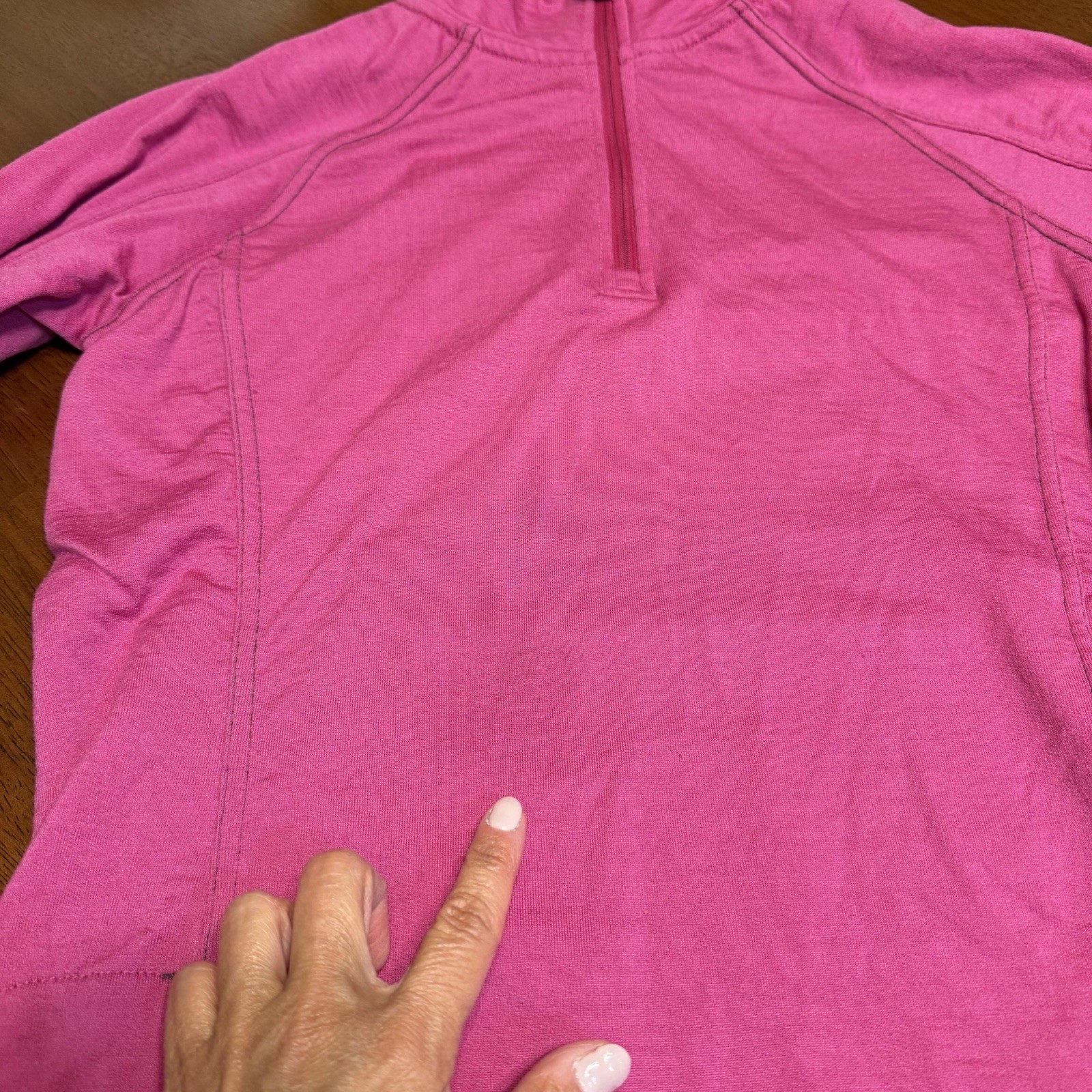 Smartwool 1/4 Zip Base Layer Womens Medium Pink Merino Wool Thermal Outdoors