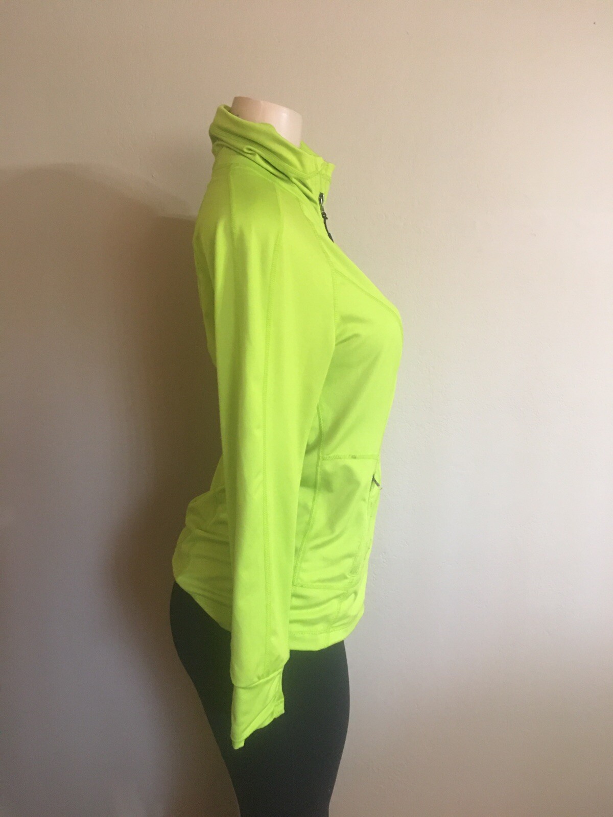 TANGERINE Track Jacket Full Zip Yellow Sz S Active Wear Yoga Running