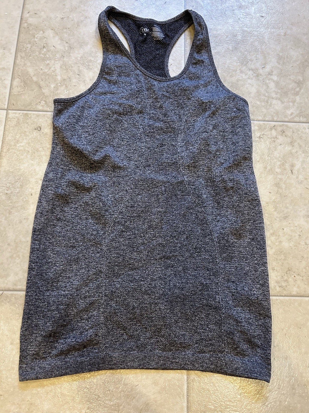 Zyia Active Copper Charged Tank Top Womens Fog Gray Medium Seamless