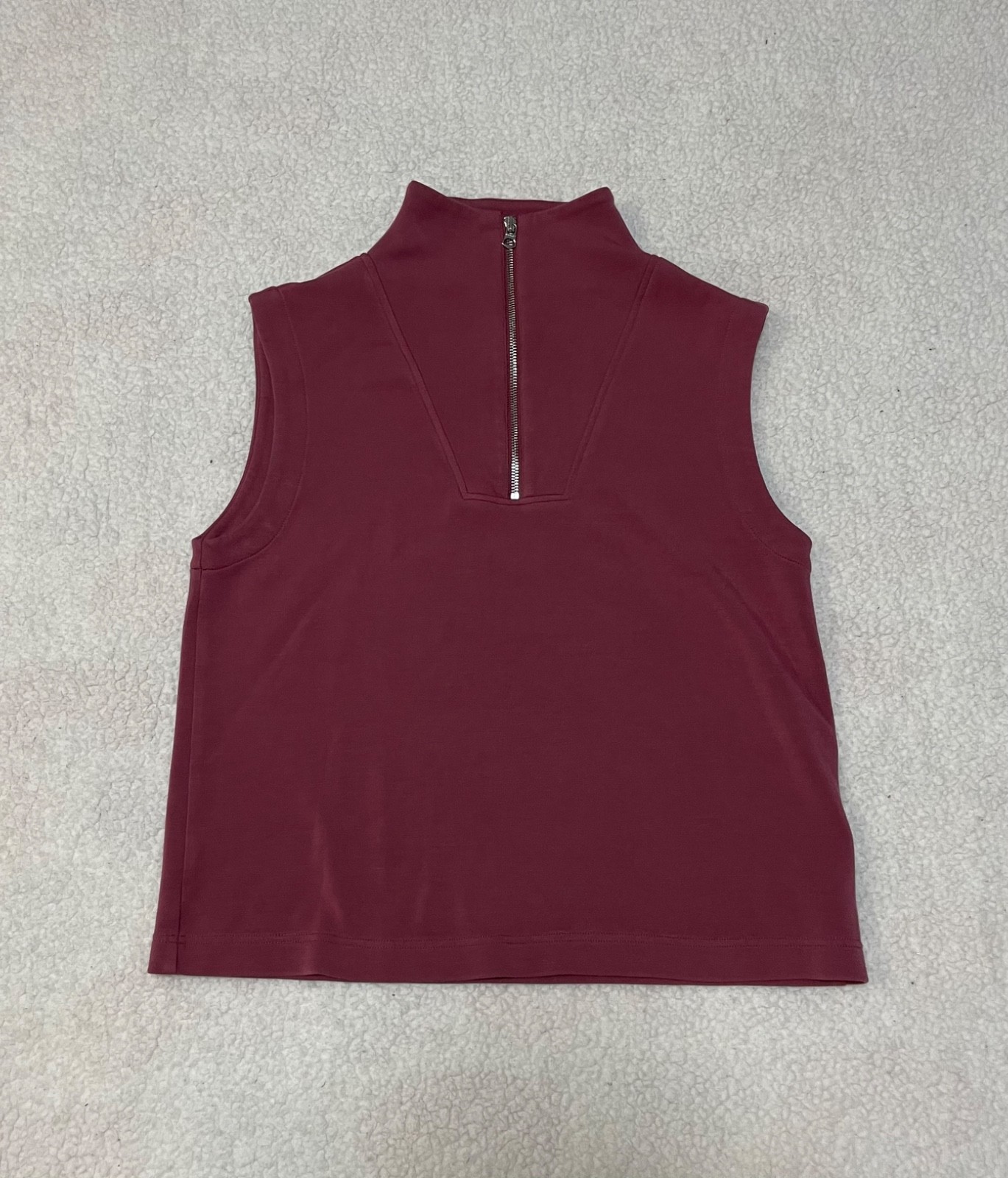 Varley Magnolia Half Zip Tank 2.0 DoubleSoft Rosewater Sleeveless Top Medium