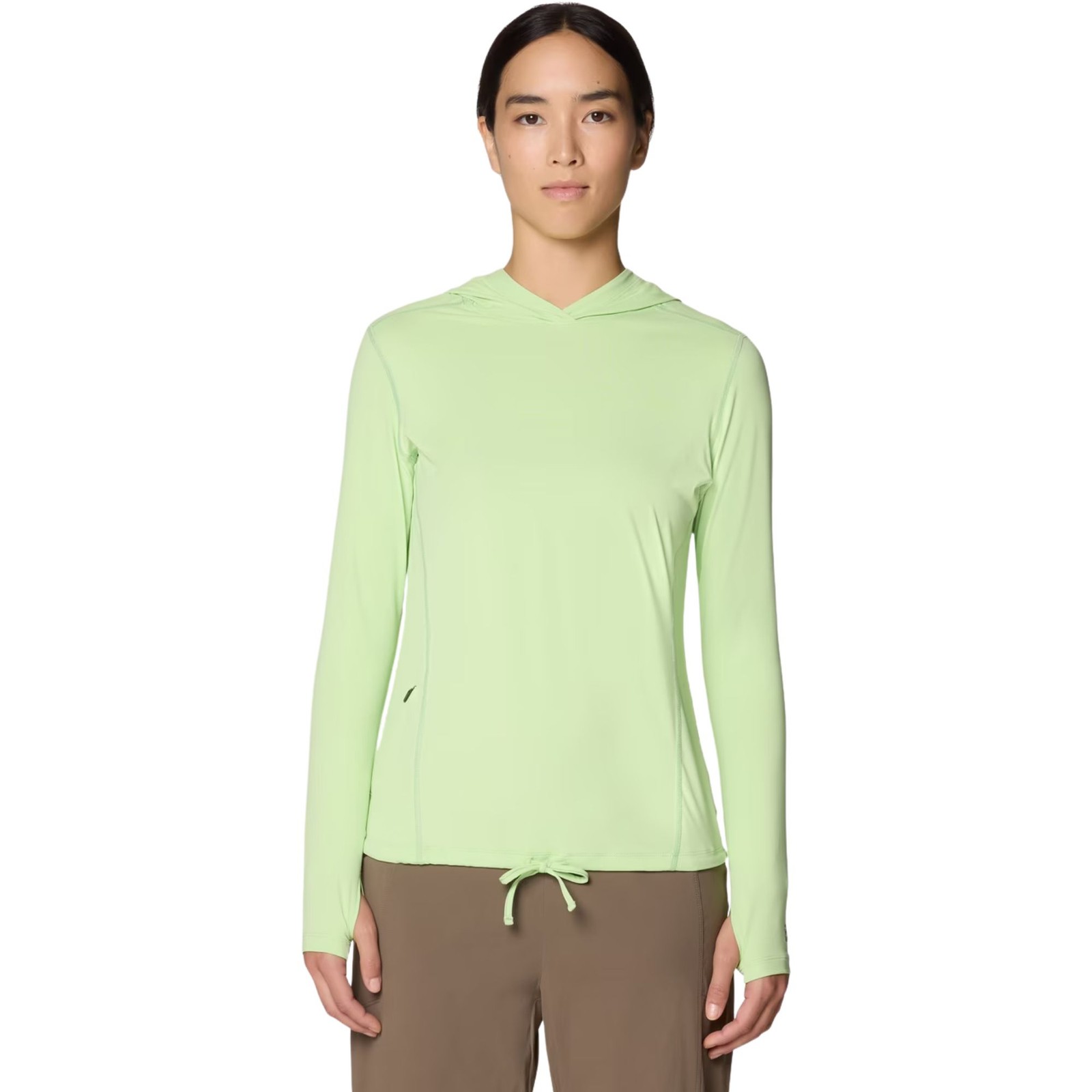 Mountain Hardwear Crater Lake Long Sleeve Hoody Women’s Shirt, Frozen In Lime, M