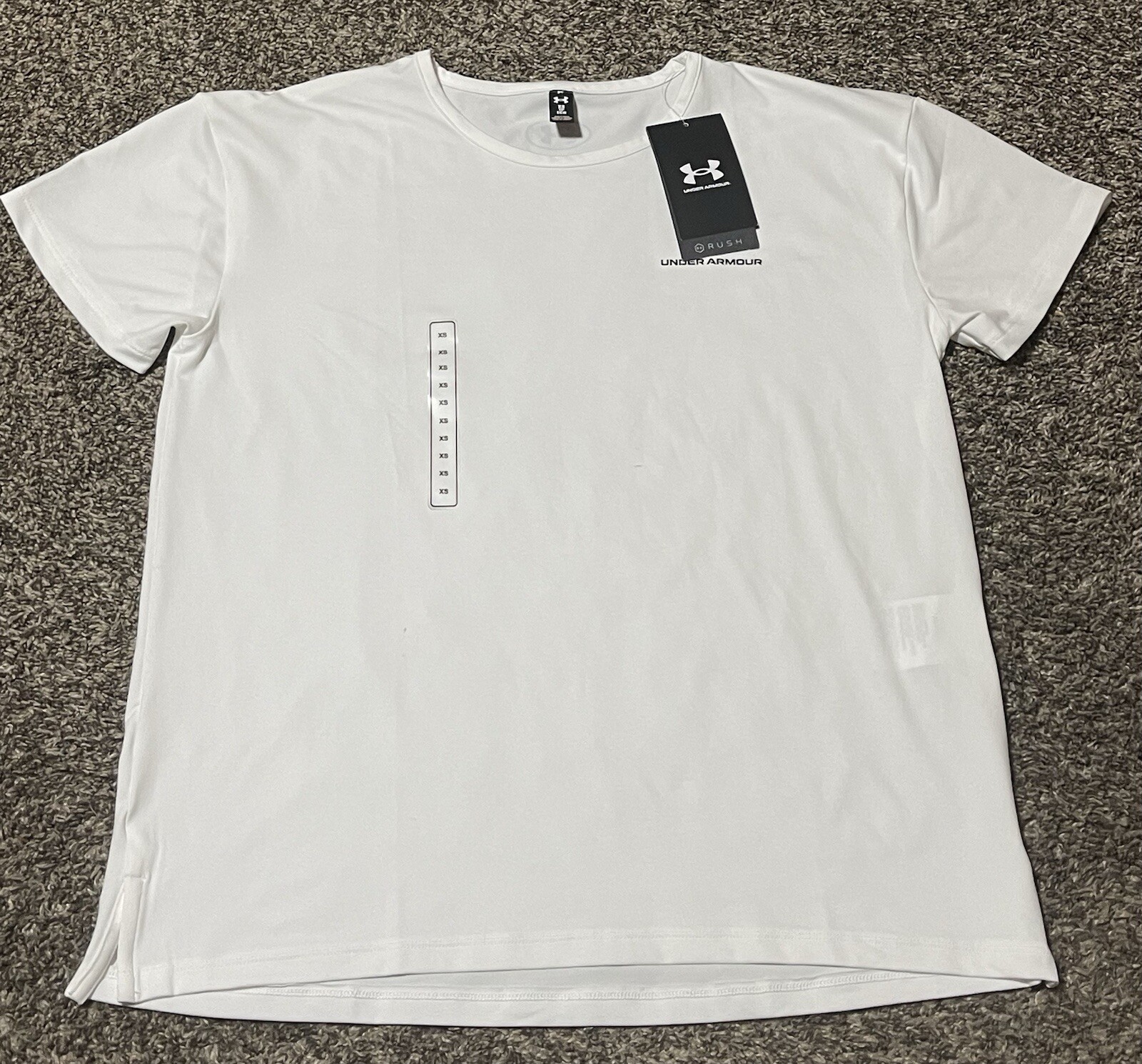 NWT Under Armour Women’s UA RUSH Energy Short Sleeve White T Shirt XS