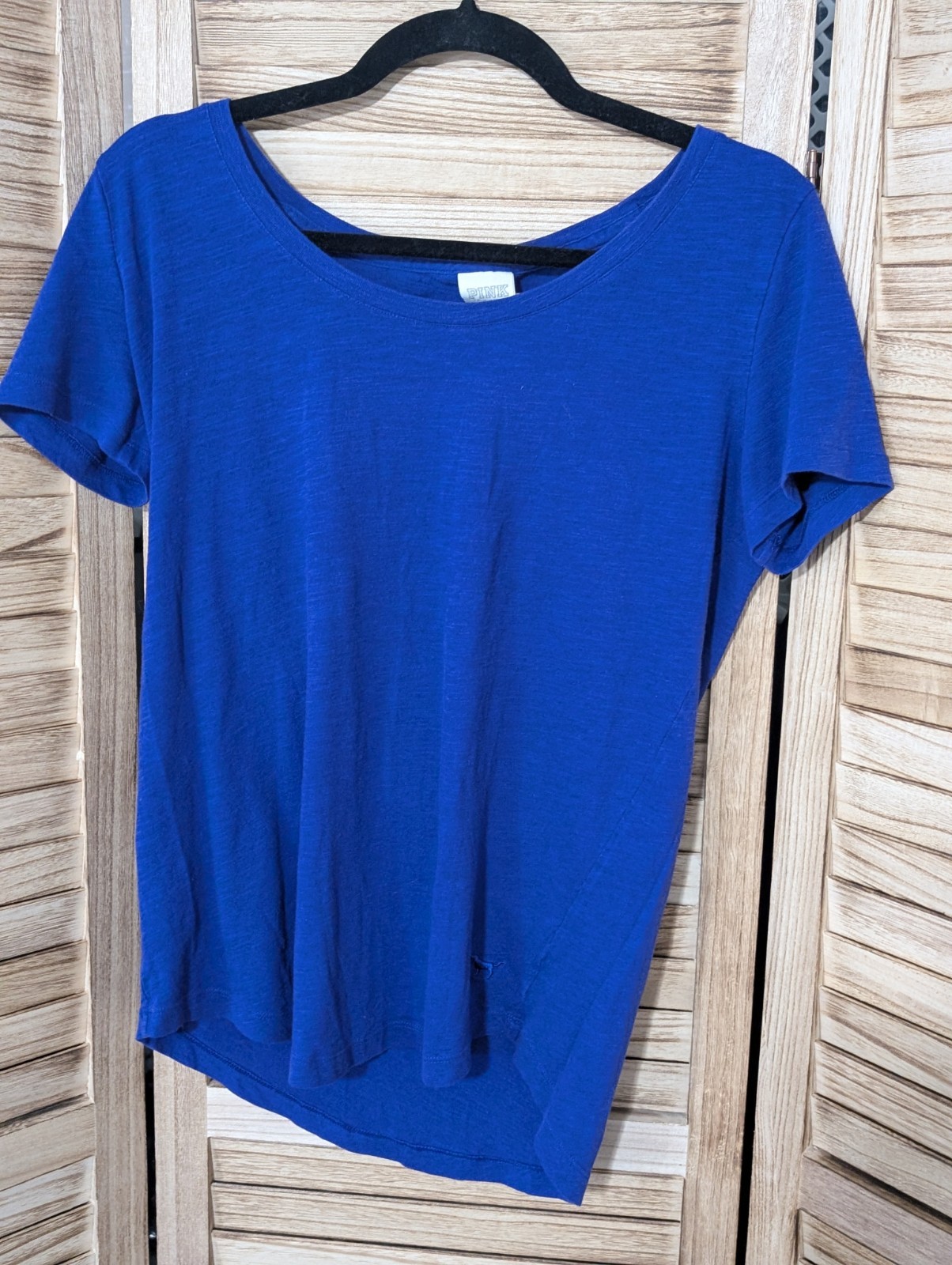 Victoria’s Secret Sport Backless Purple Workout Gym Short Sleeve Tee Women Sz S