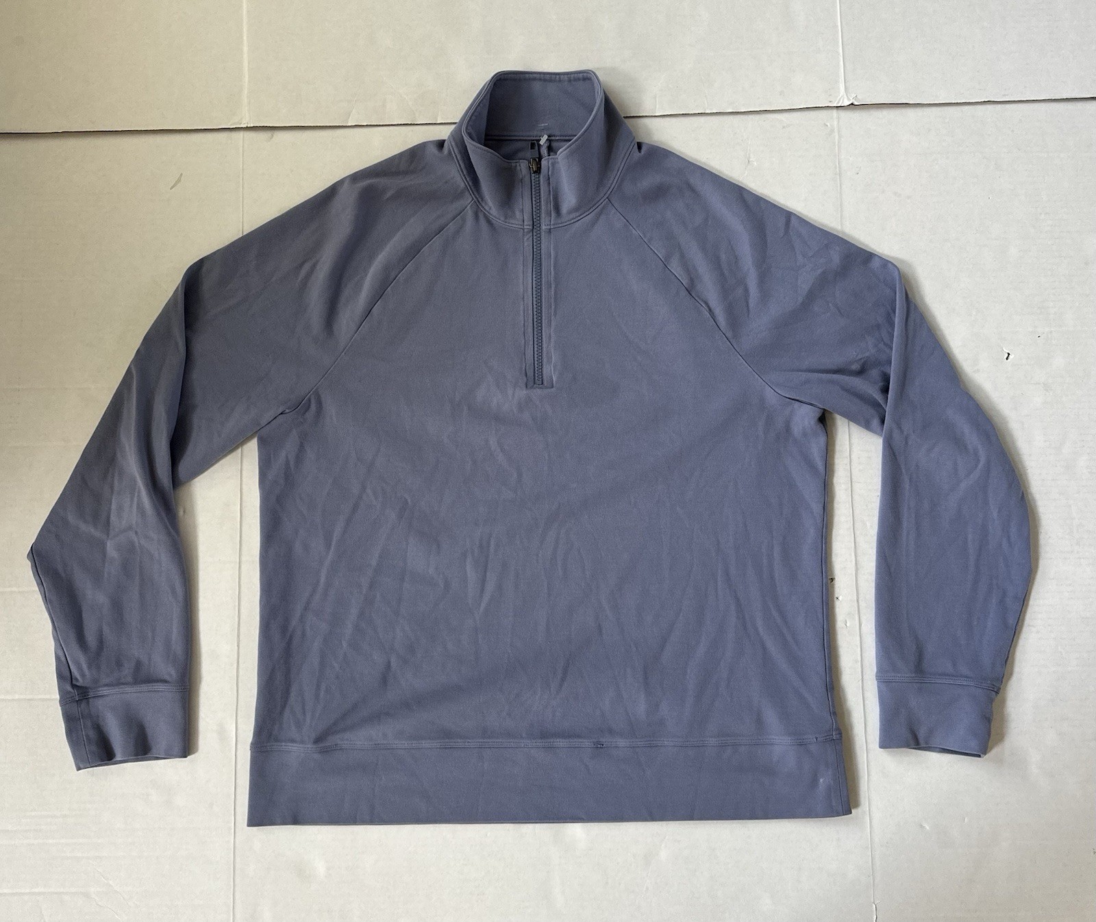 Lululemon Quarter Zip Pullover Long Sleeve Blue Size 44 X 26.5