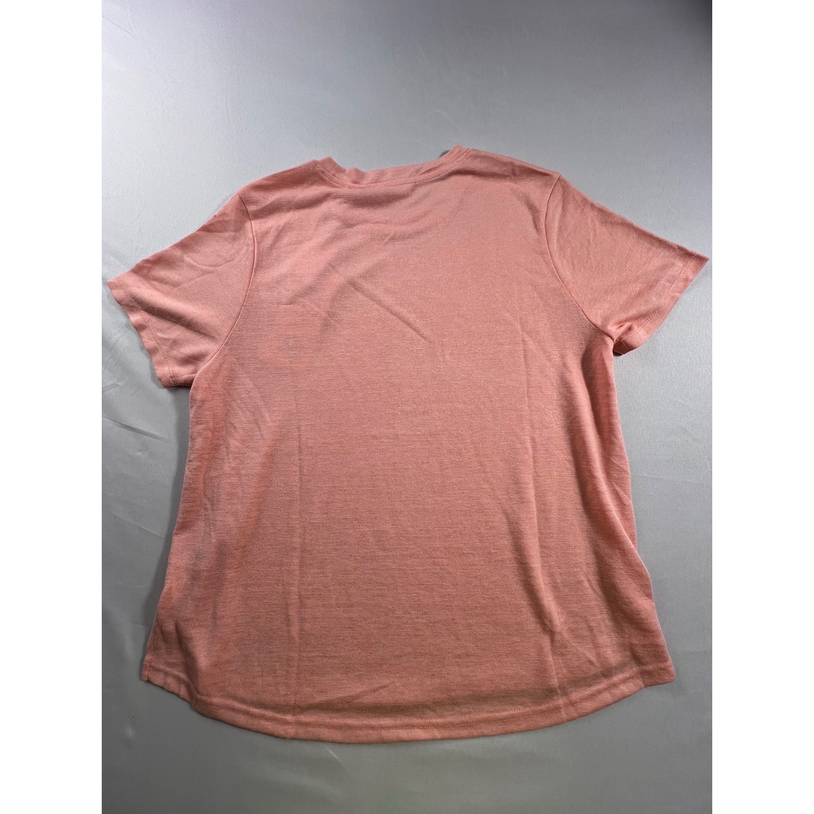 Earth Yoga Sustainable Tee Shirt Peach Bud Pink Viscose Recycled Poly 307953 L