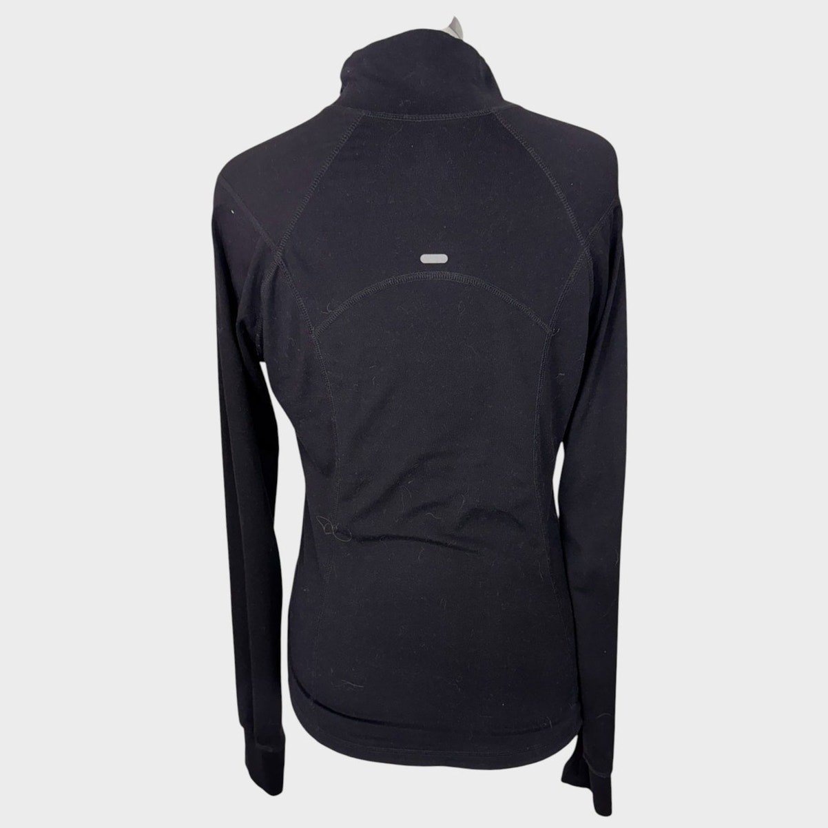 Old Navy Active Semi-Fitted Medium Quarter Zip Black Top Polyester Spandex