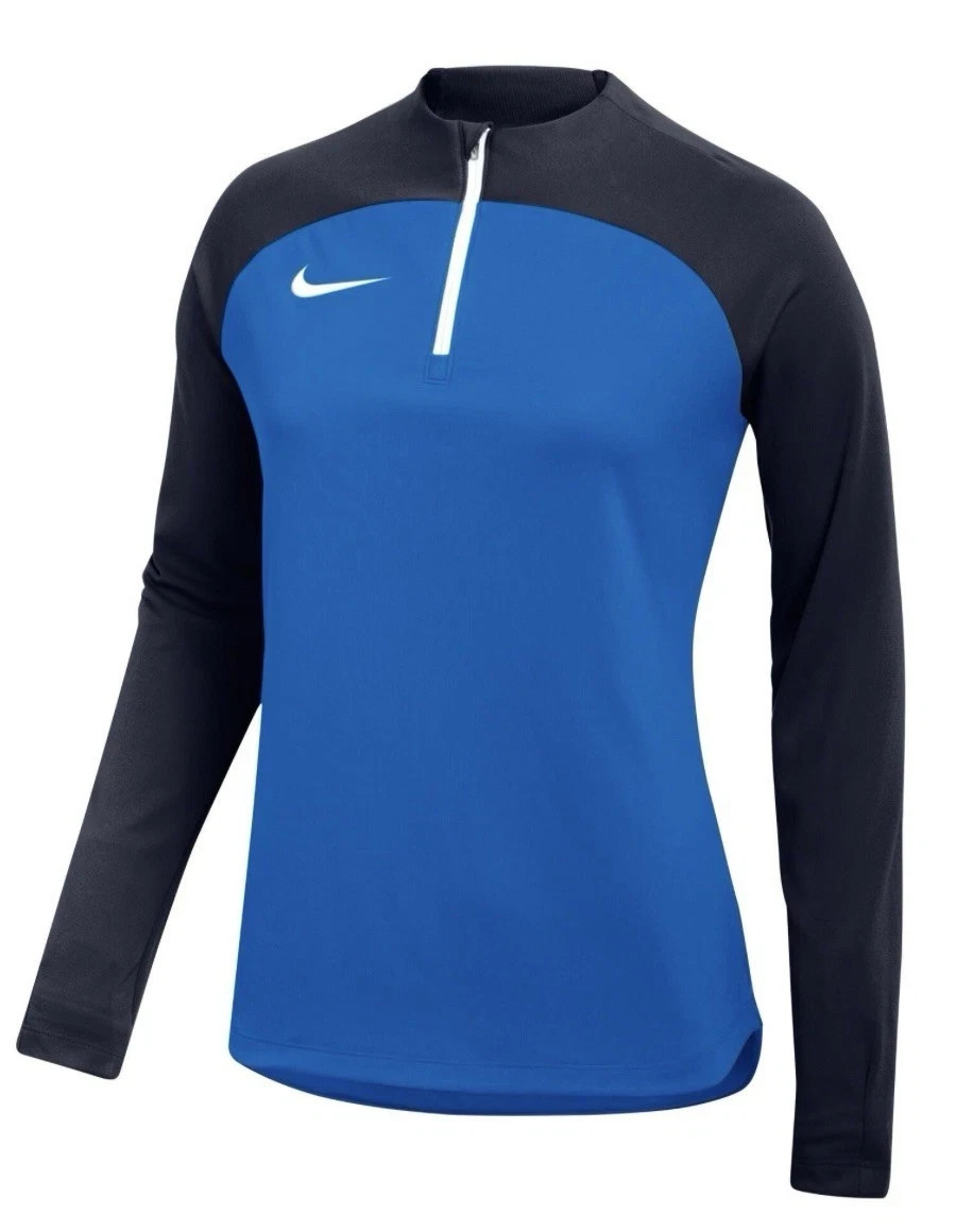 Nike NWT Women’s 1/4 Zip Dri-Fit Pullover Royal Blue/Navy White Zipper & Logo S