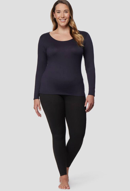 32 Degrees Heat Women’s Black Long Sleeve Base Layer Top Size LARGE