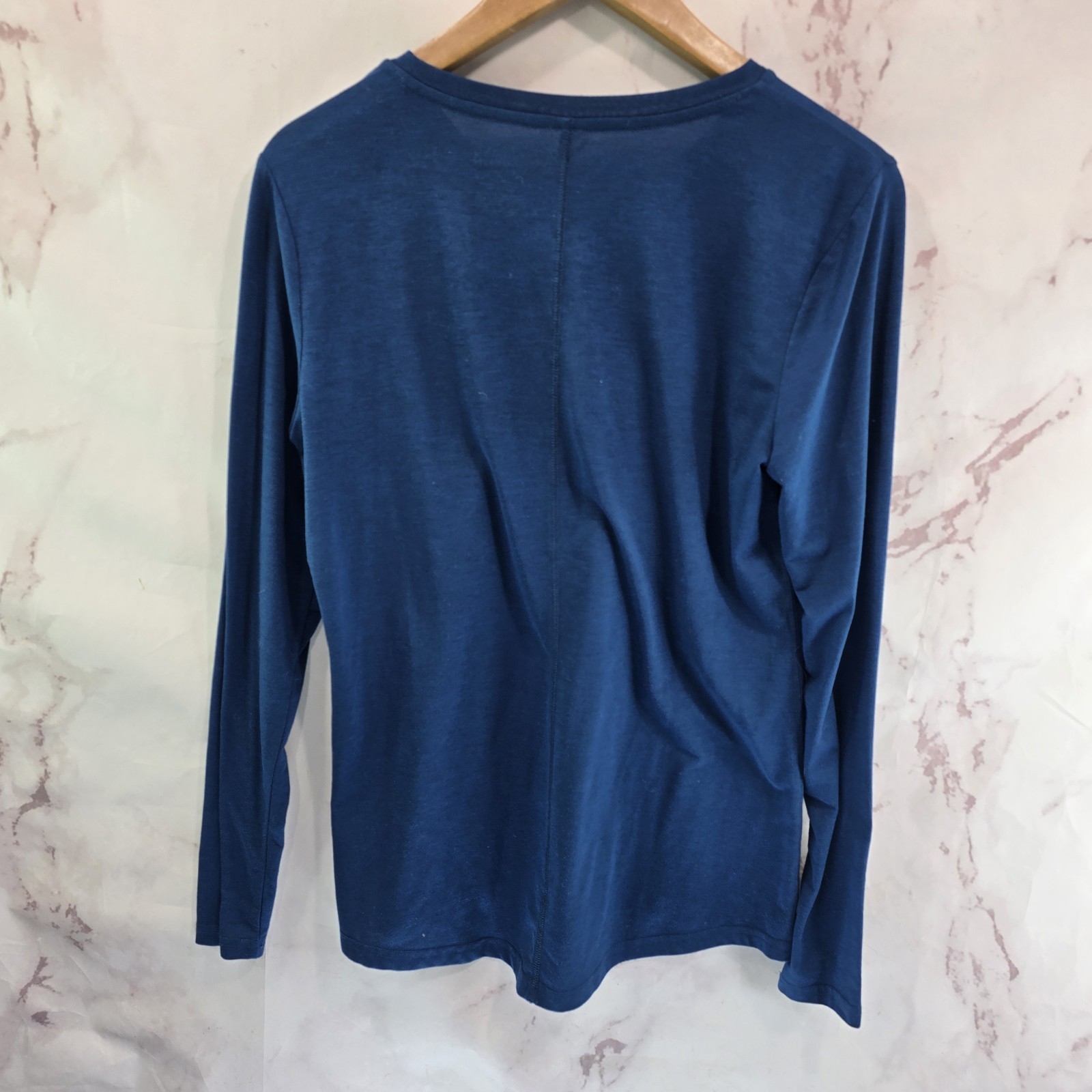 Duluth Shirt Womens Small Blue Wool Blend Long Sleeve Crewneck Navy T Tee