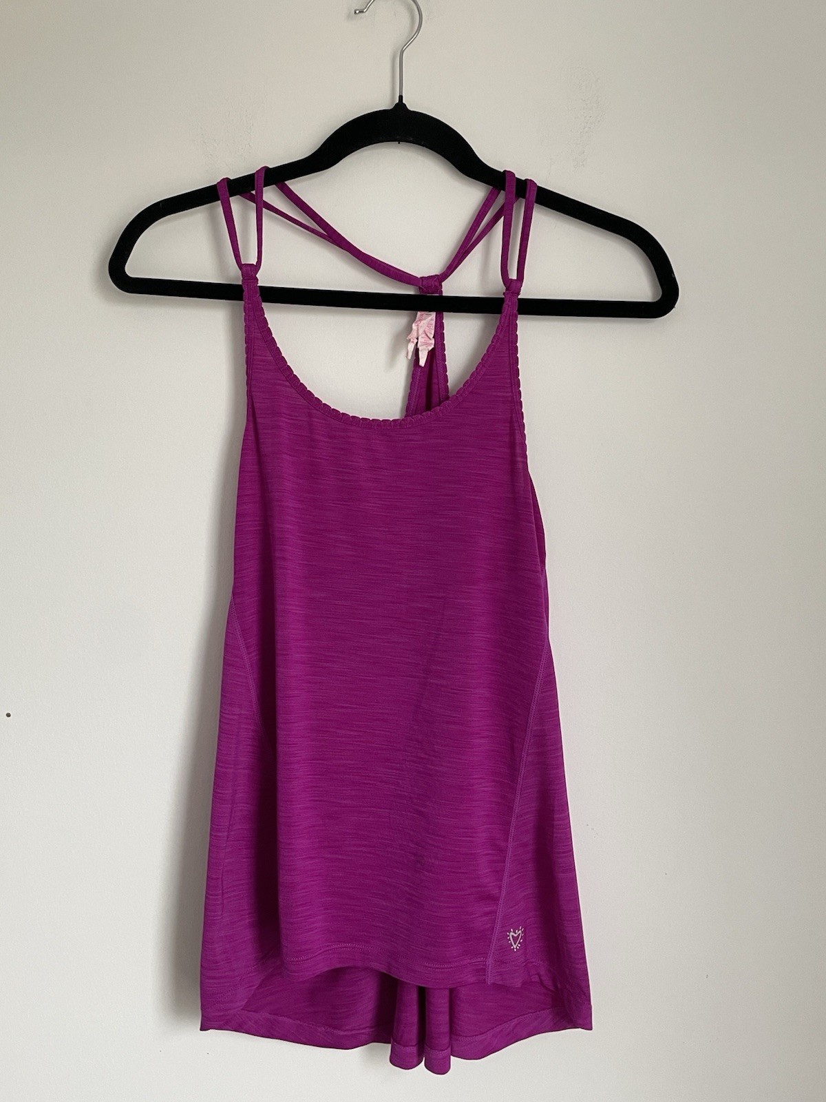 Betsey Johnson Thin Strap Fuchsia/Purple Athletic Tank Top Size S
