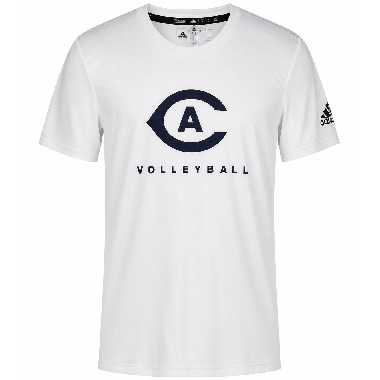 Adidas Clima Tech Tee White Volleyball Graphic T-Shirt Womens Size M NWT