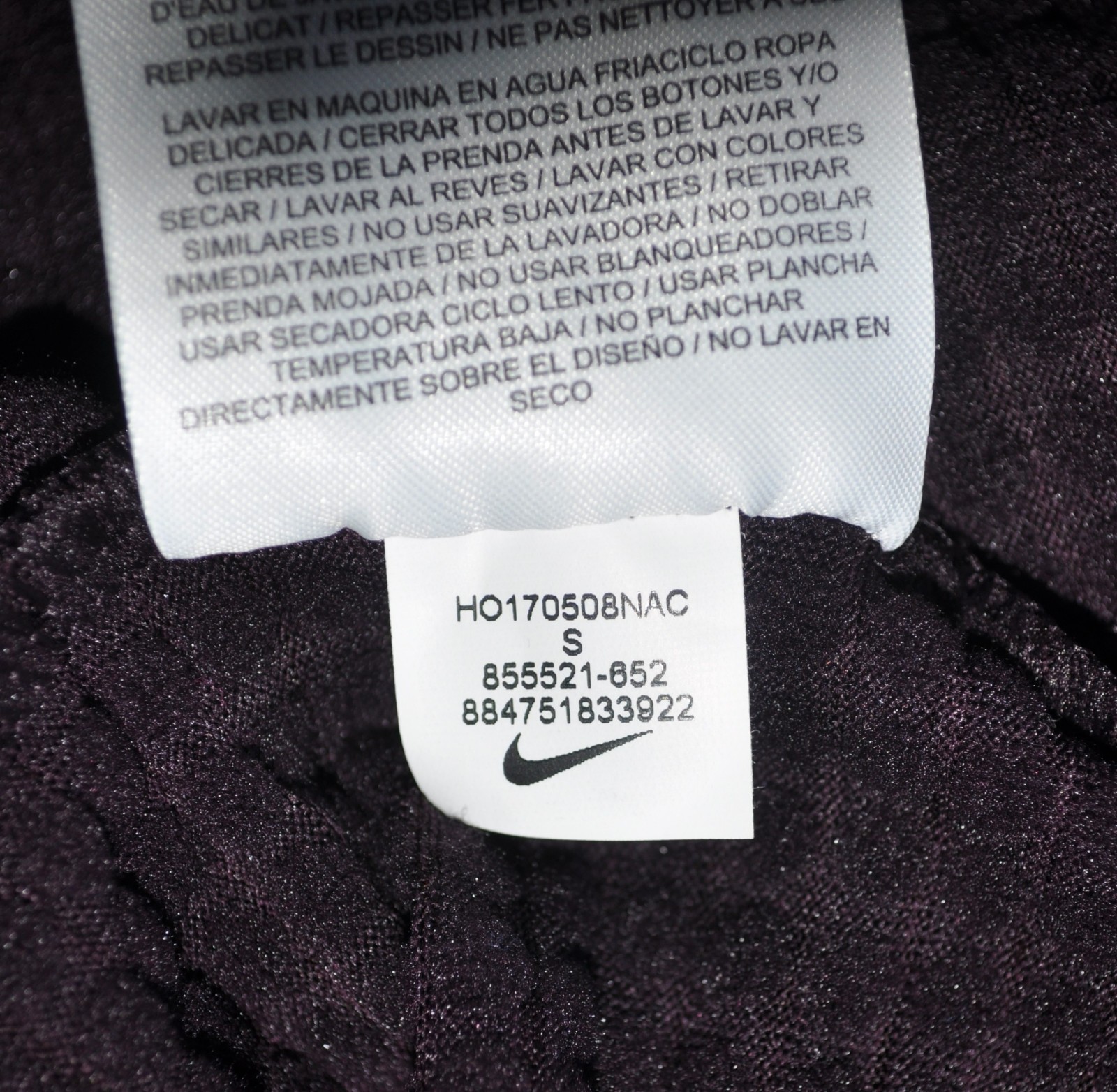 NIKE Dri-FIT Sphere Element Running Top Women’ 1/4 Zip Long Sleeve Size S Purple