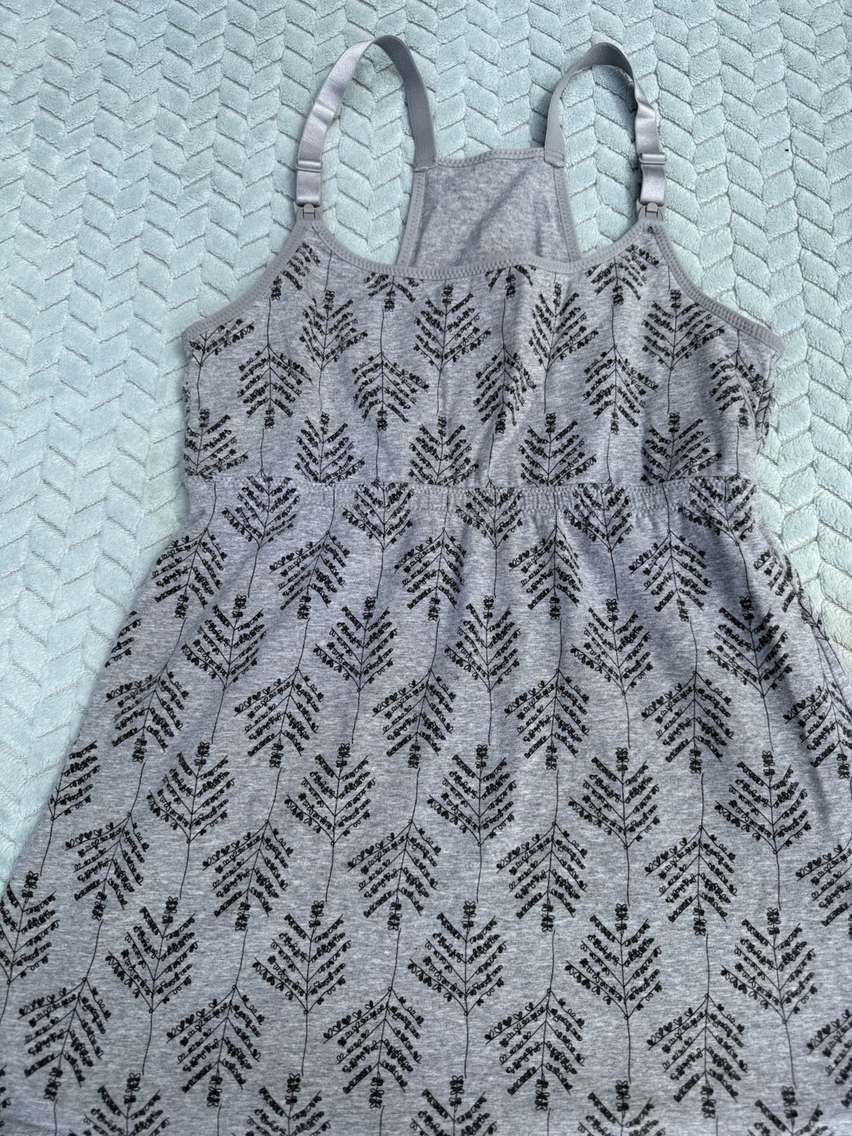 Suiek Nursing Racerback Tank Top Adjustable Strap Gray Black Medium