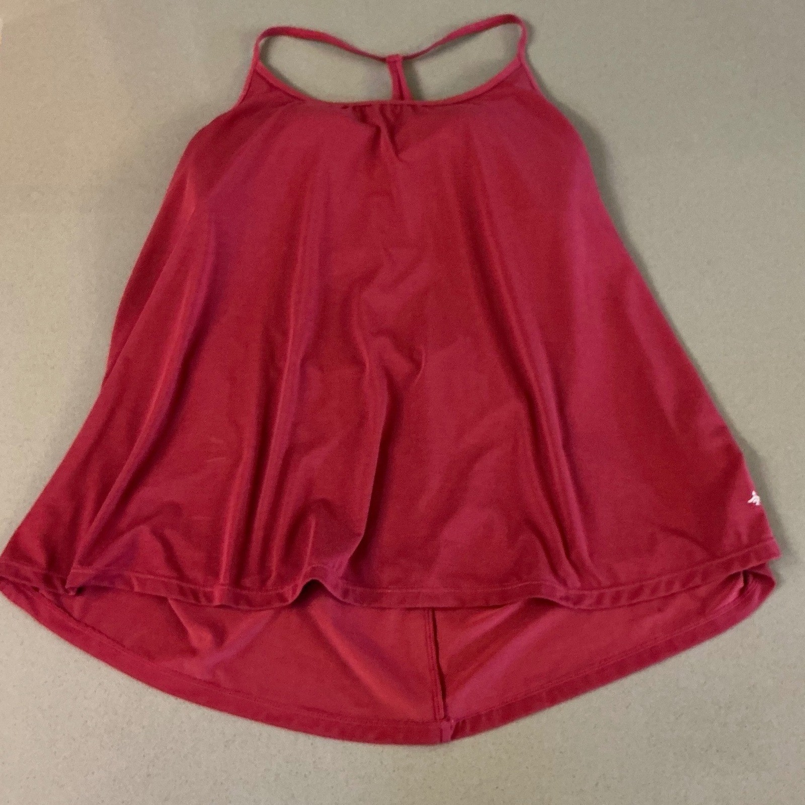 Halara SoftlyZero Airy Halter Draped Yoga Sports Top Burgundy Medium UPF 50+