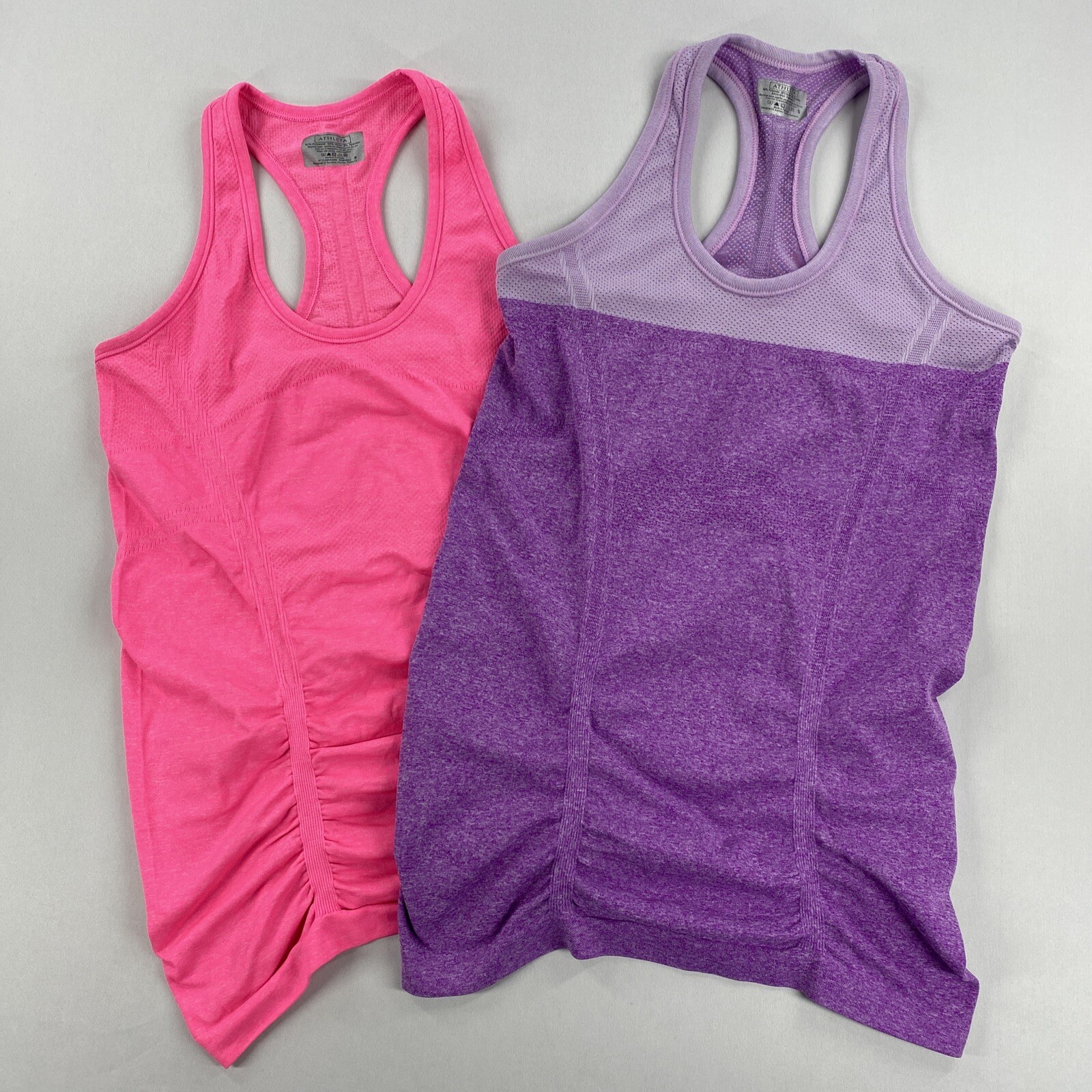 Lot Of 2 Athleta Womens Tank Tops Purple Pink Size Small