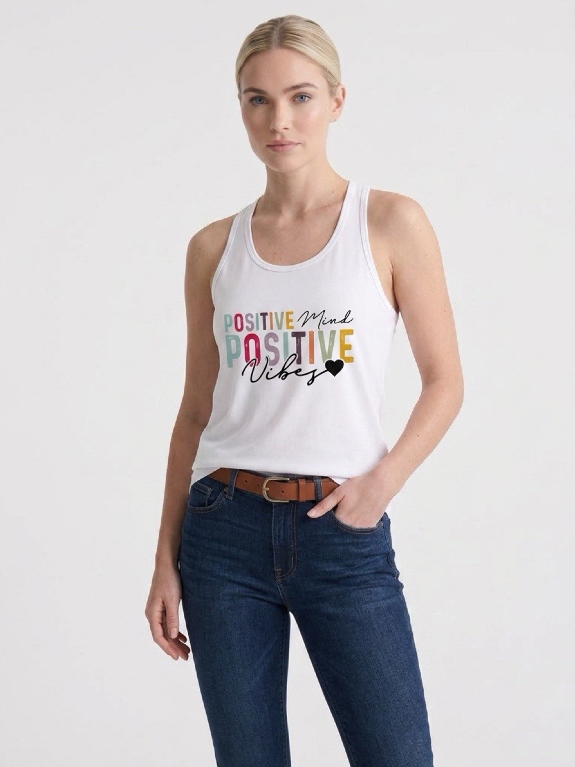 Port & Company Women’s White Racerback Tank M, Scoop Neck Performance