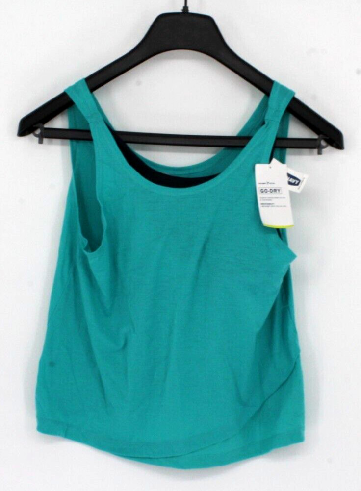 Old Navy: Active Go-Dry Lightweight Fabric 2XL Cyan Blue Crop