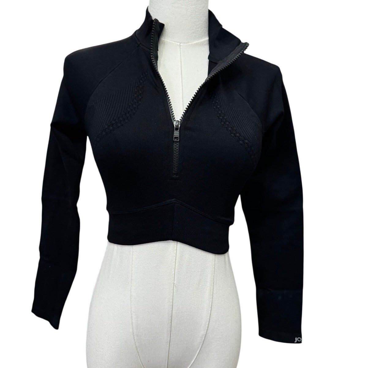 JOJA Women’s Midnight The Exhale Long Sleeve Cropped Top Size S Athleisure