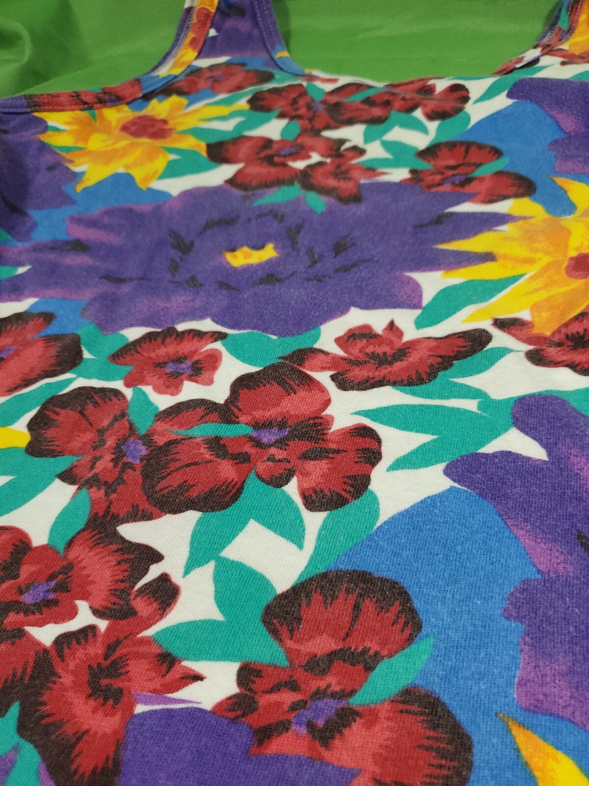 Retro Floral 80s 90s Nordstrom Active Sports Top Women’s Small Vintage Island