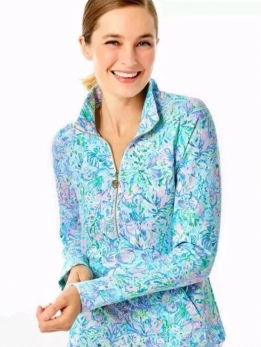NWT LILLY PULITZER SIZE X-LARGE LUXLETIC MARION SUNGUARD *SOLEIL IT ON ME*