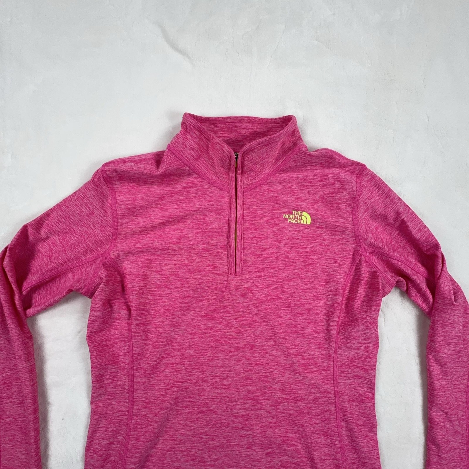 The North Face Pullover Womens Large Pink 1/4 Zip Stretch Long Sleeve Top