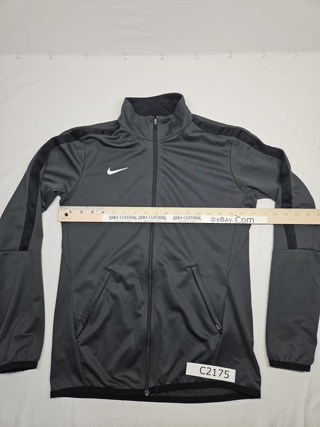 Nike Women’s Medium Training Full Zip Dark Gray Track Jacket Lightweight