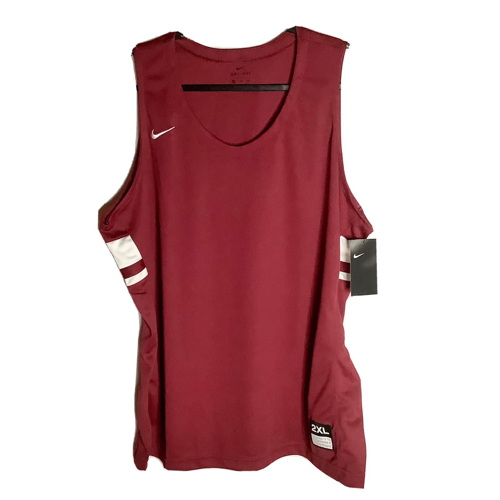 NIKE Women’s Dri-Fit Basketball Jersey Tank Top Burgundy/White NWT Size 2XL $35