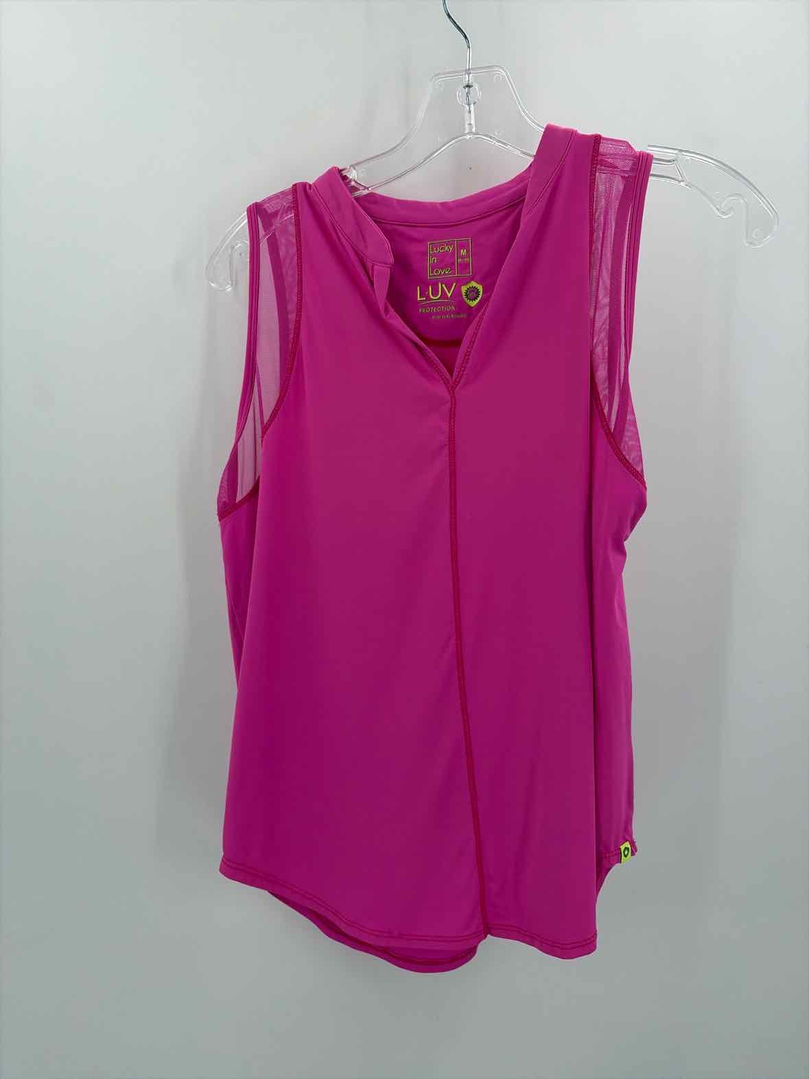 Pre-Owned Lucky In Love Pink Size Medium Athletic Tank