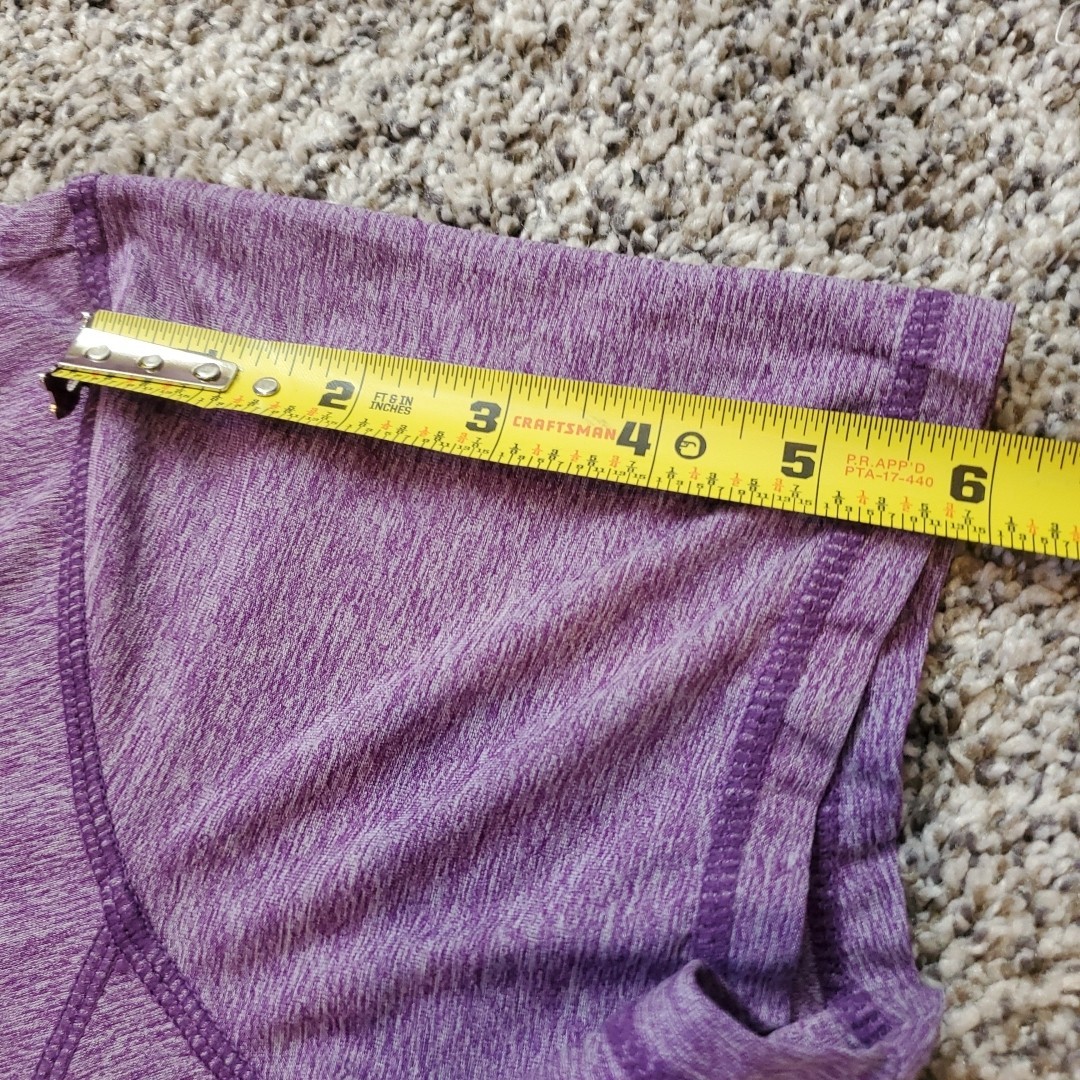 Head Womens Large Performance Workout T-Shirt Amaranth Purple Scoop Neck, Tennis