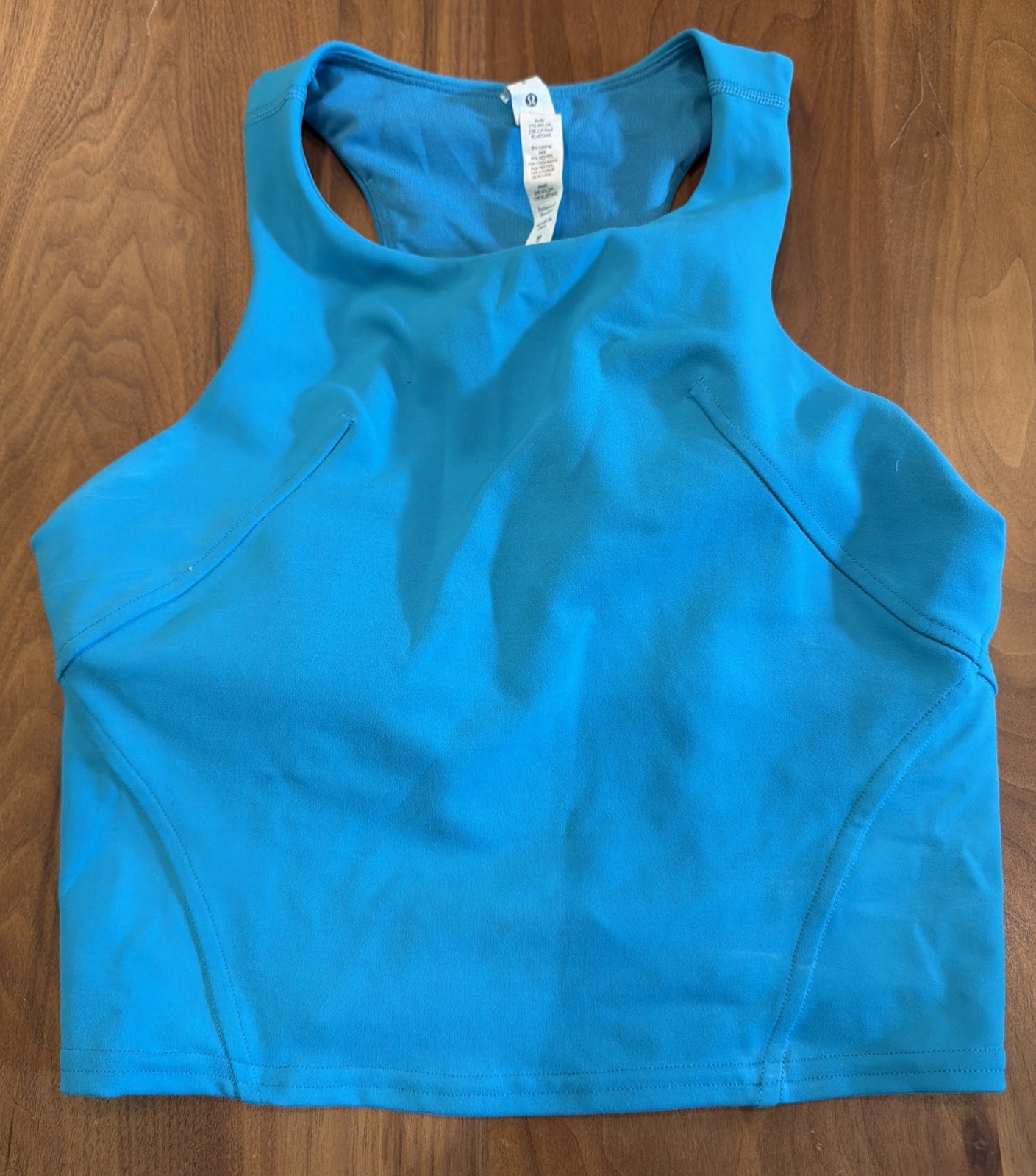 Lululemon Women’s Turquoise Tide Blue Invigorate Training Tank Top Bra Size 4 ✨