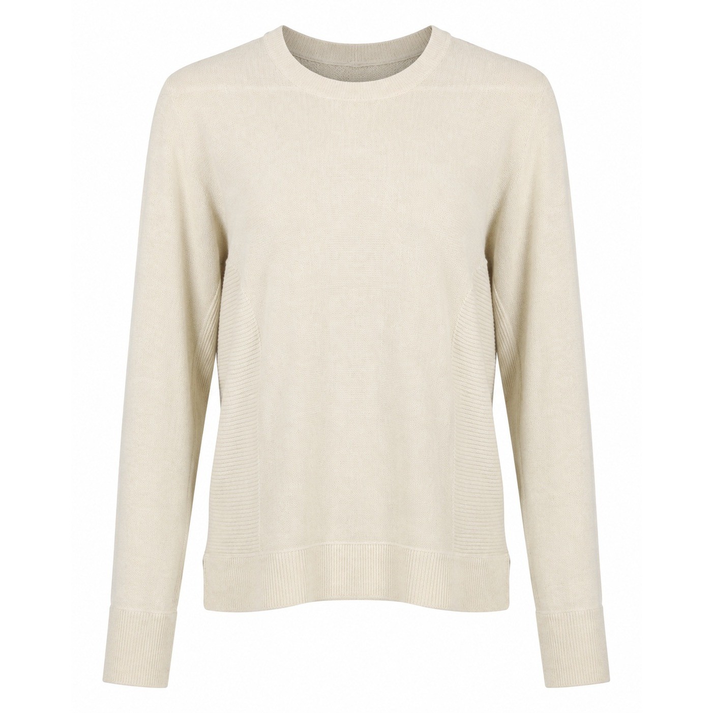 Lululemon Cream Off White Cashmere Blend Pullover Sweater Crew Neck Size Medium