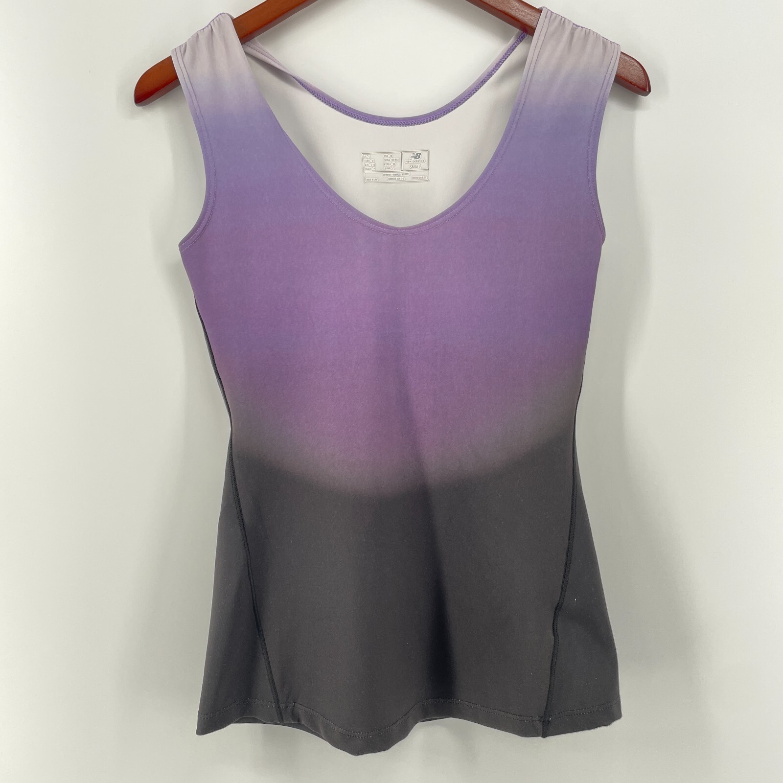 New Balance Tank Top Womens Small Lightning Dry Running Ombre Purple Black Run