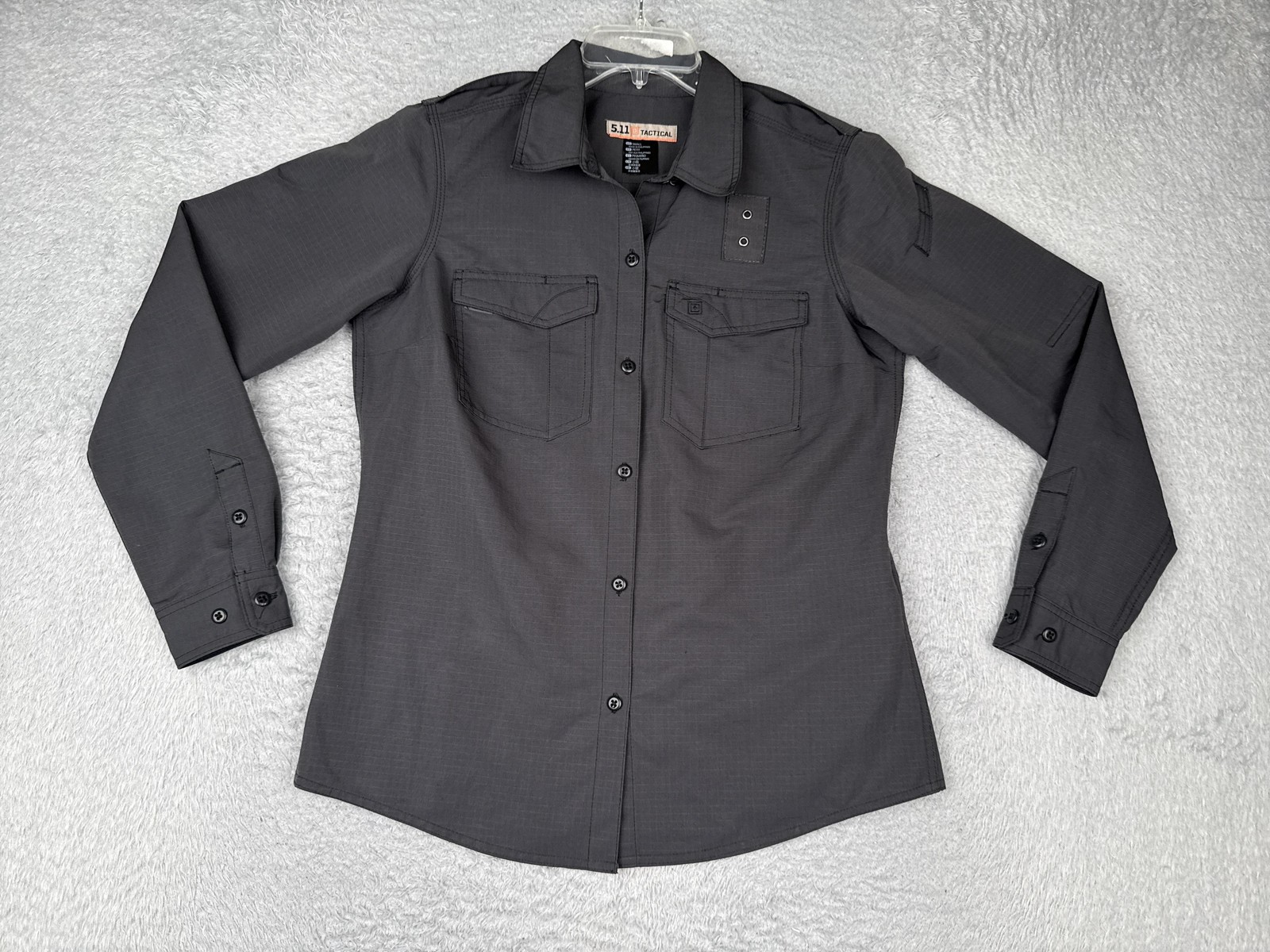 5.11 Tactical Shirt Womens Small Gray Long Sleeve Button Pockets Workwear