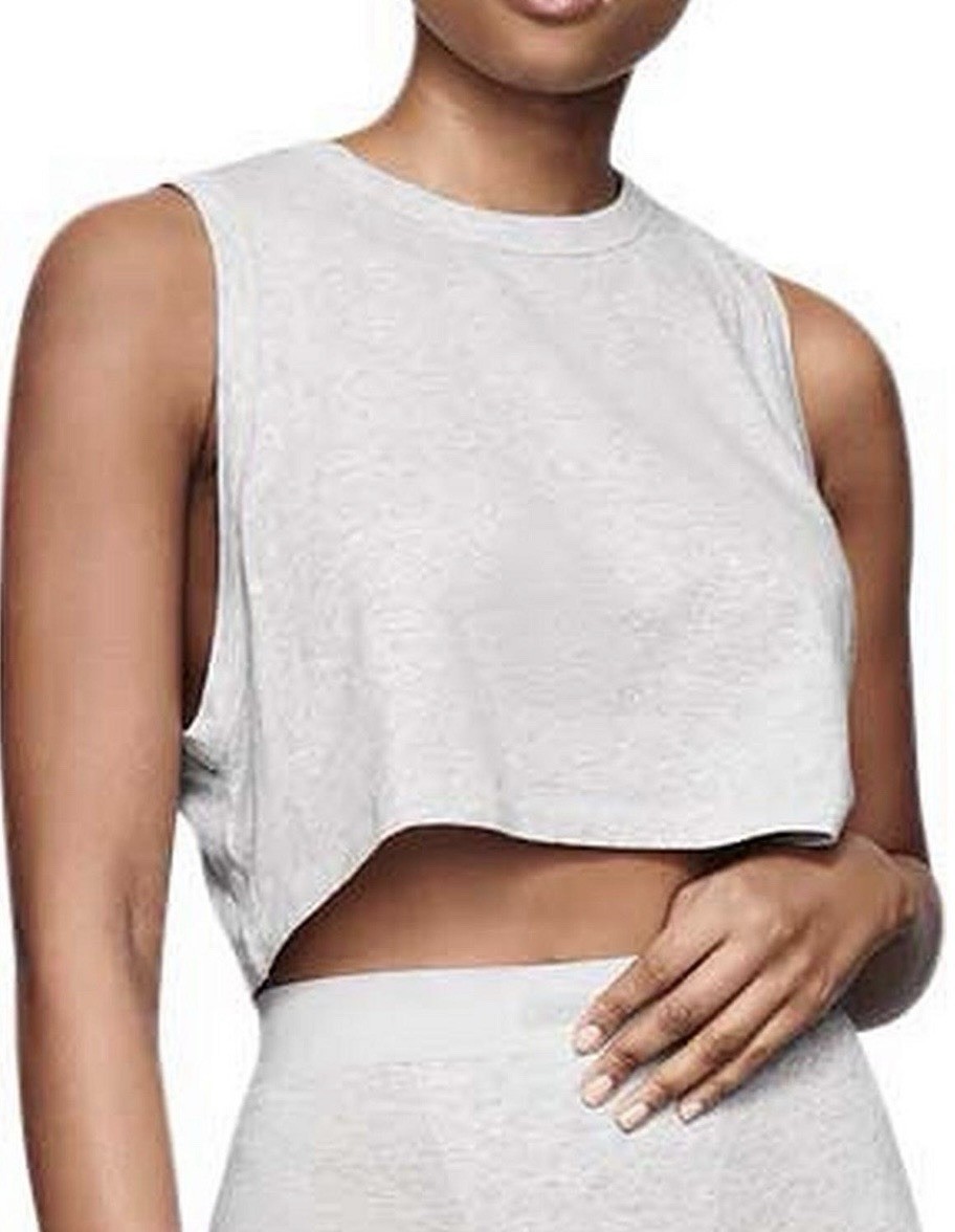 SKIMS Sleeveless Cropped Tank Top in Light Green size s