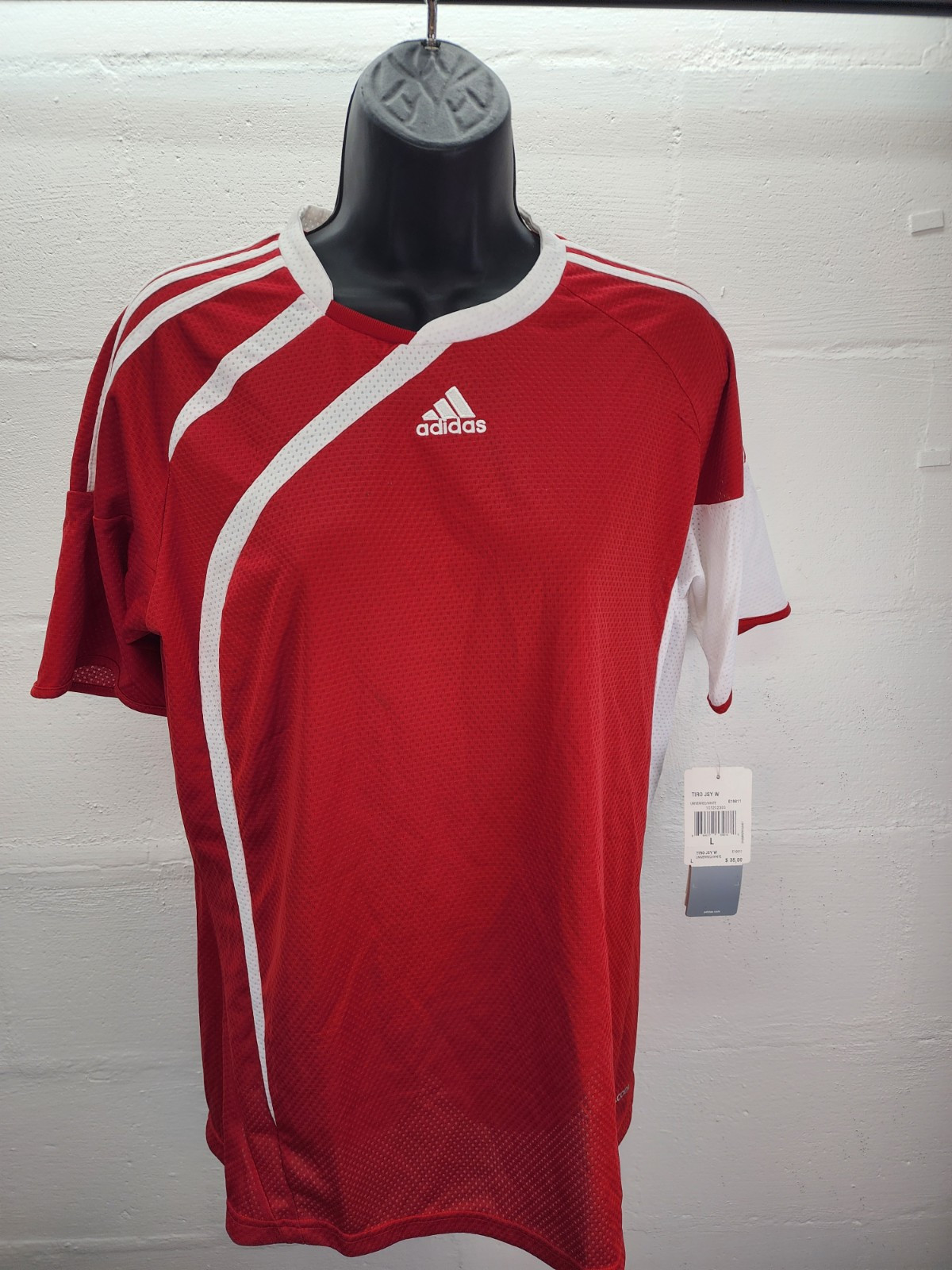 Adidas Women’s Soccer Jersey Size M Medium Red White Climacool 365 NWT $35.00