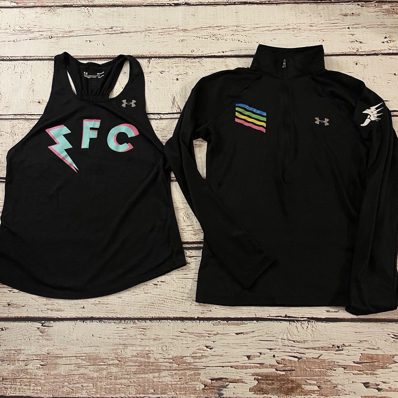 Under Armour Tank/Pullover Womens Small Racerback Electric Athletic Club Running