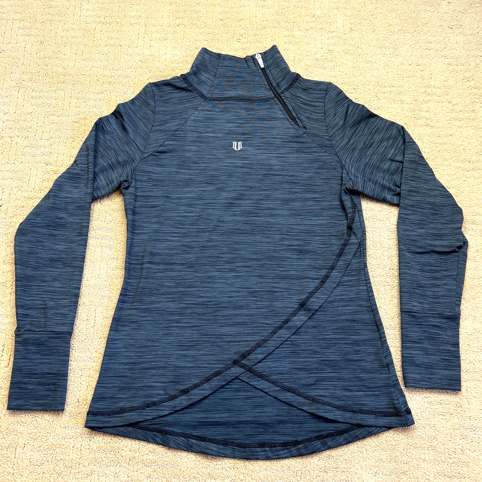 ELEVEN By Venus Williams Women’s Gray Asymmetric Pullover Long Sleeve Size XS