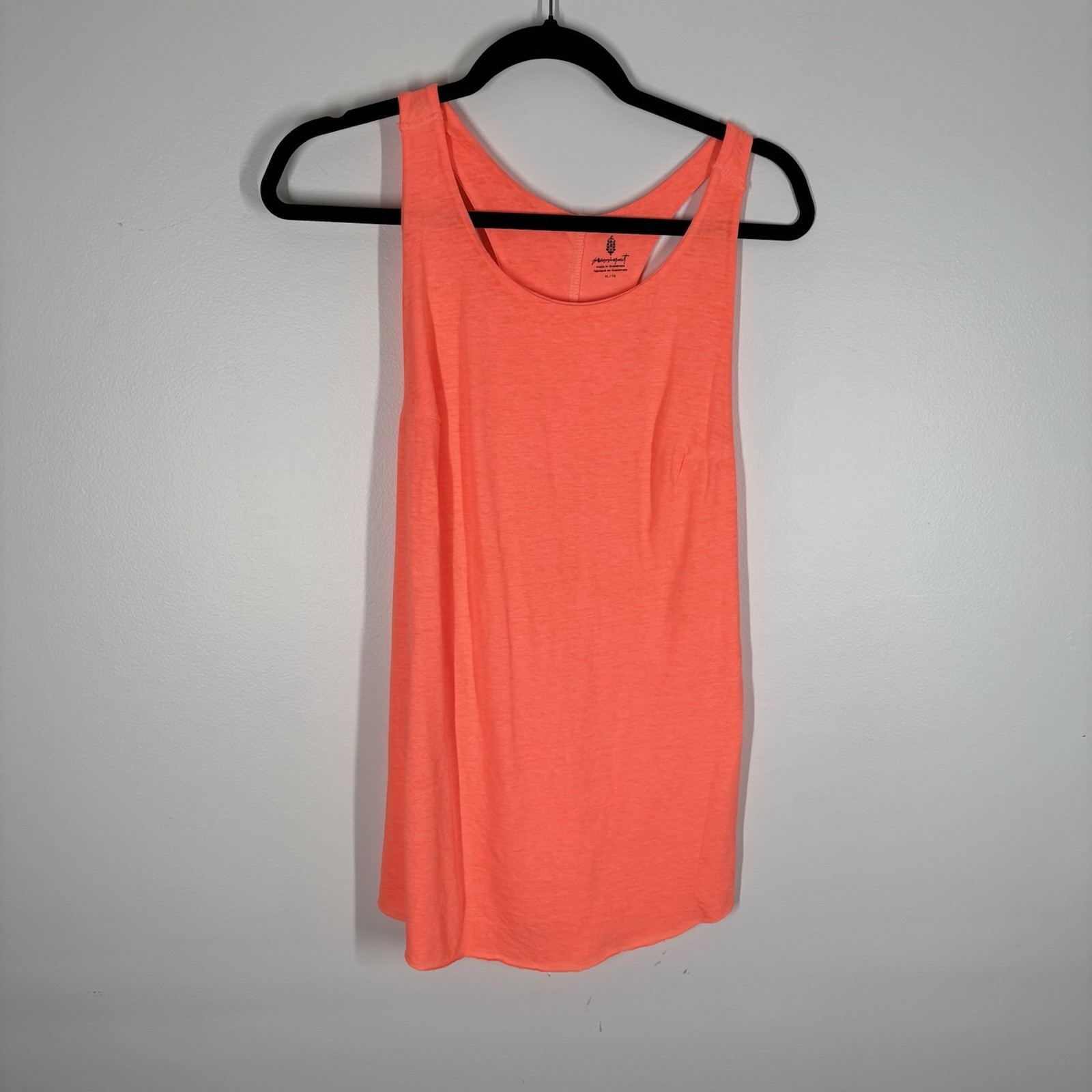 FP Movement Women XL Neon Coral Lightweight Racerback Exhale Tank Top NWOT