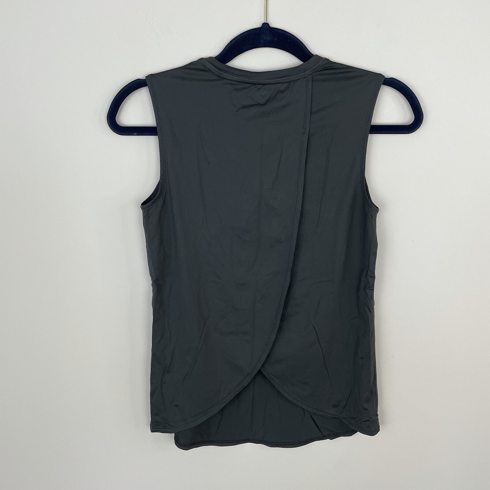 Athleta Sunlover UPF Split Back Tank Top Charcoal Grey Crew Neckline Size XXS