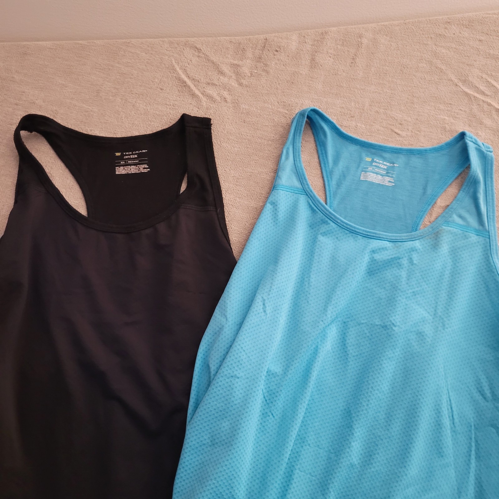 2pk Tek Gear Performance Athleisure Drytek Sleeveless Racerback Tank Womens 1X