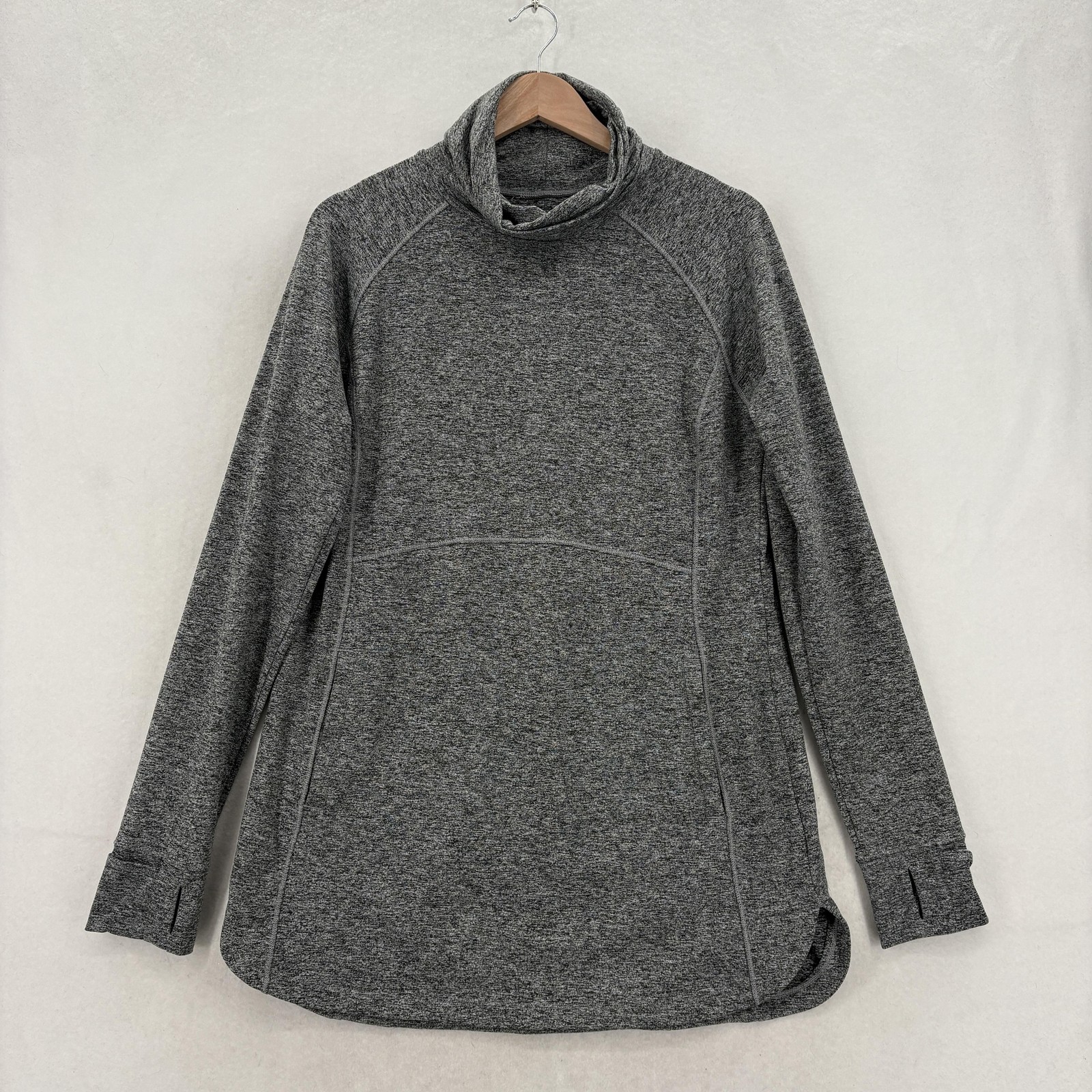 Duluth Plushcious Funnelneck Tunic Pullover Womens Medium Gray Stretch Workwear