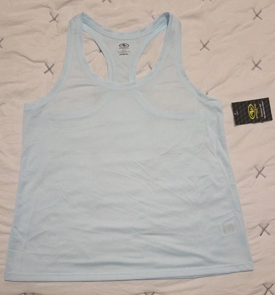 Athletic Works Women’s Active Texture Racerback Tank Top SizeM(8/10) Frozen Aqua